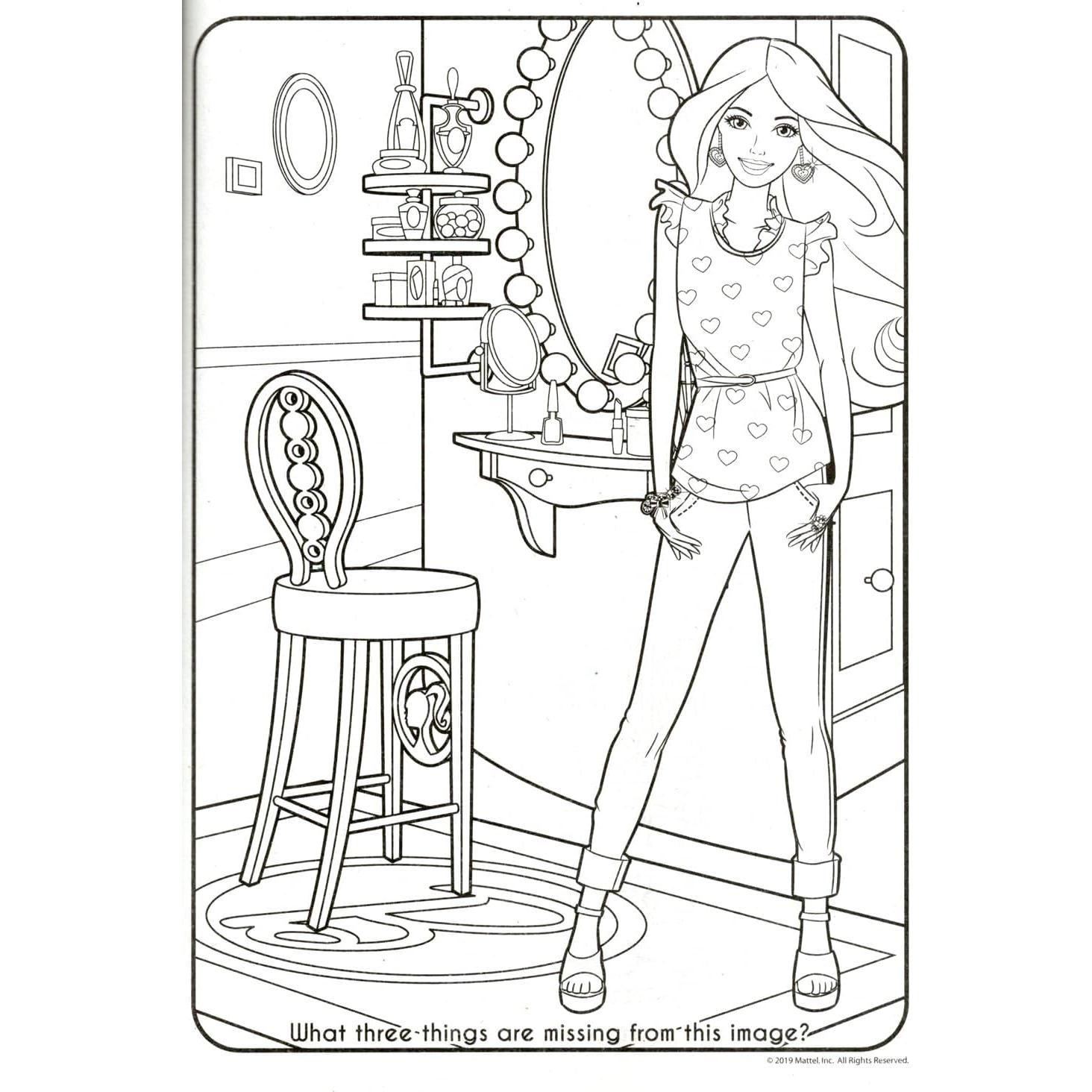 Libro de Colorear Barbie con Stickers y Llavero Fidget