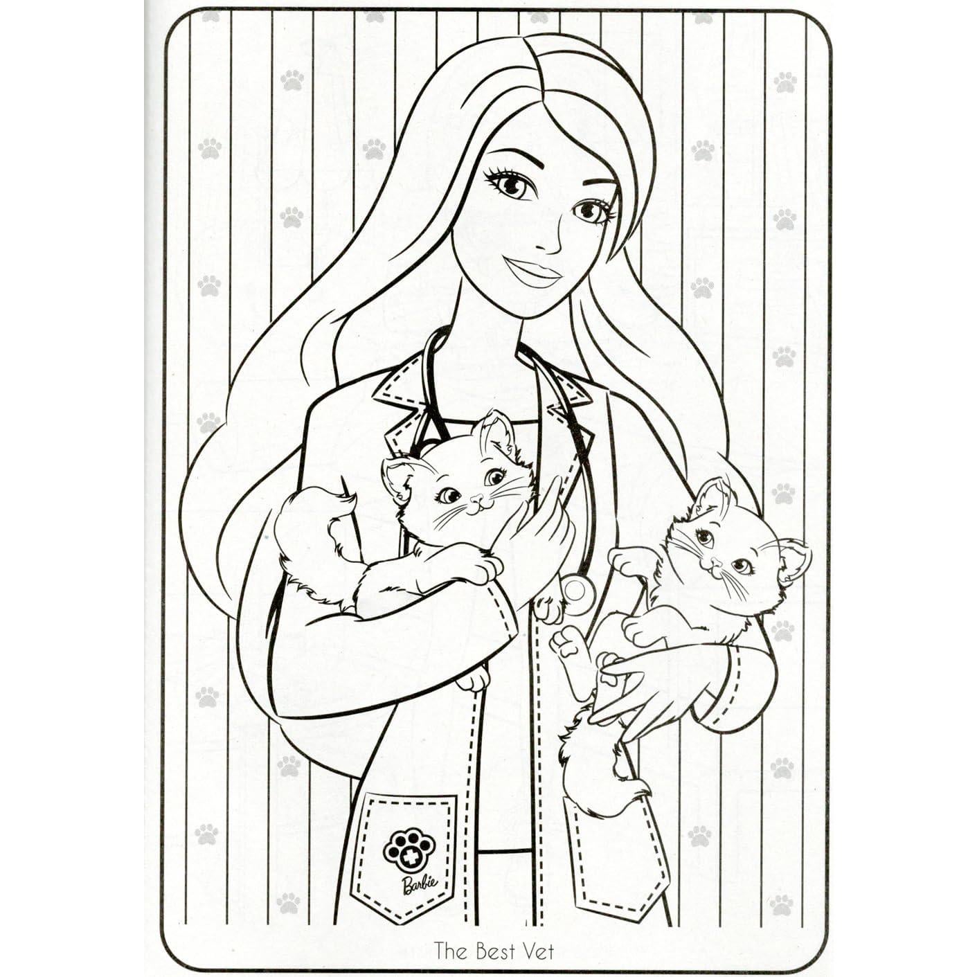 Libro de Colorear Barbie con Stickers y Llavero Fidget