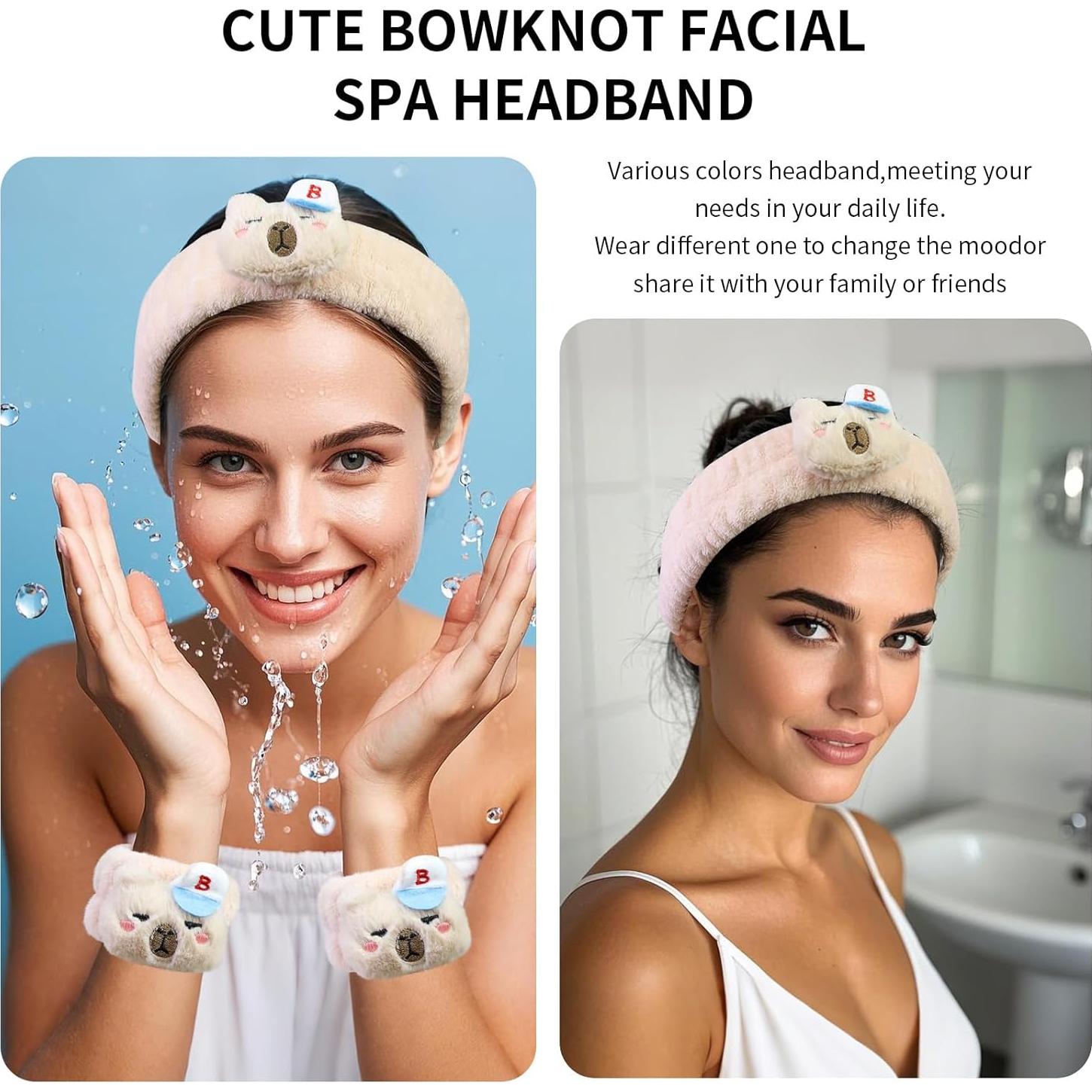 Conjunto Diadema y Pulsera Kawaii Shixinlai Beige