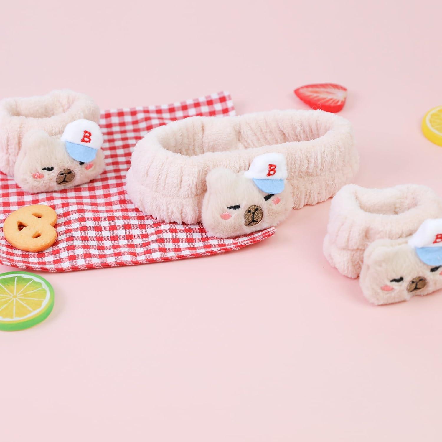 Conjunto Diadema y Pulsera Kawaii Shixinlai Beige