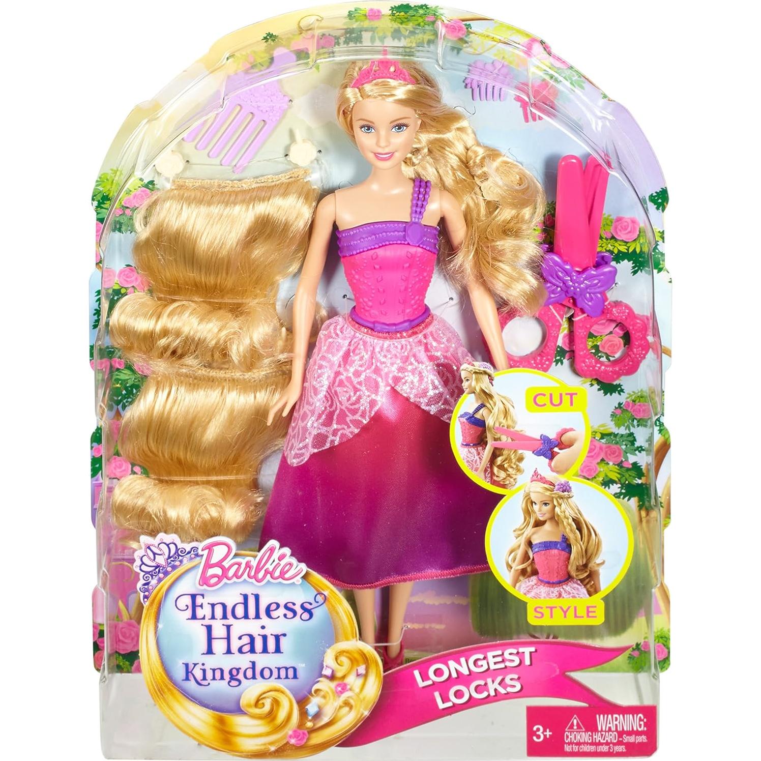 Muñeca Barbie Reino del Cabello Infinito con Accesorios