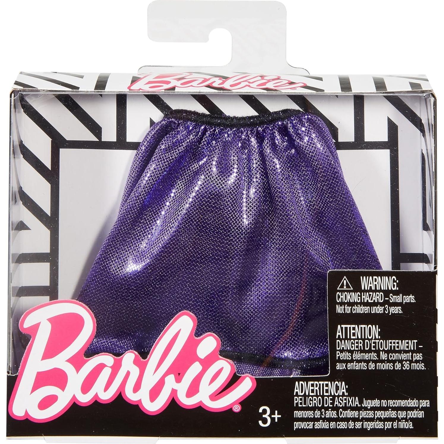 Falda Alta Baja Morada para Muñeca Barbie - Mattel