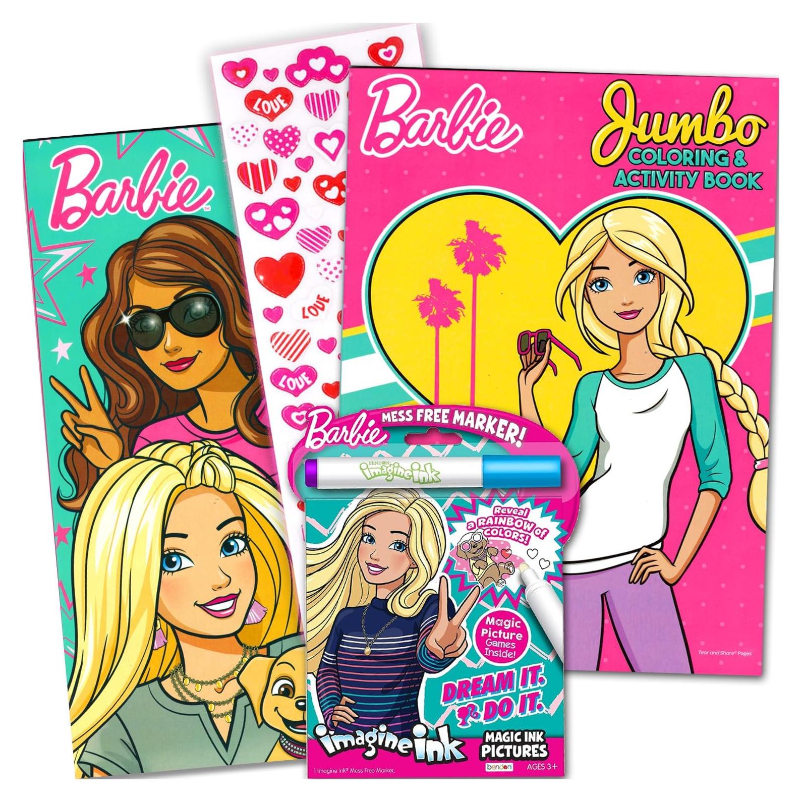 Conjunto de Libros de Colorear y Actividades Barbie Bendon