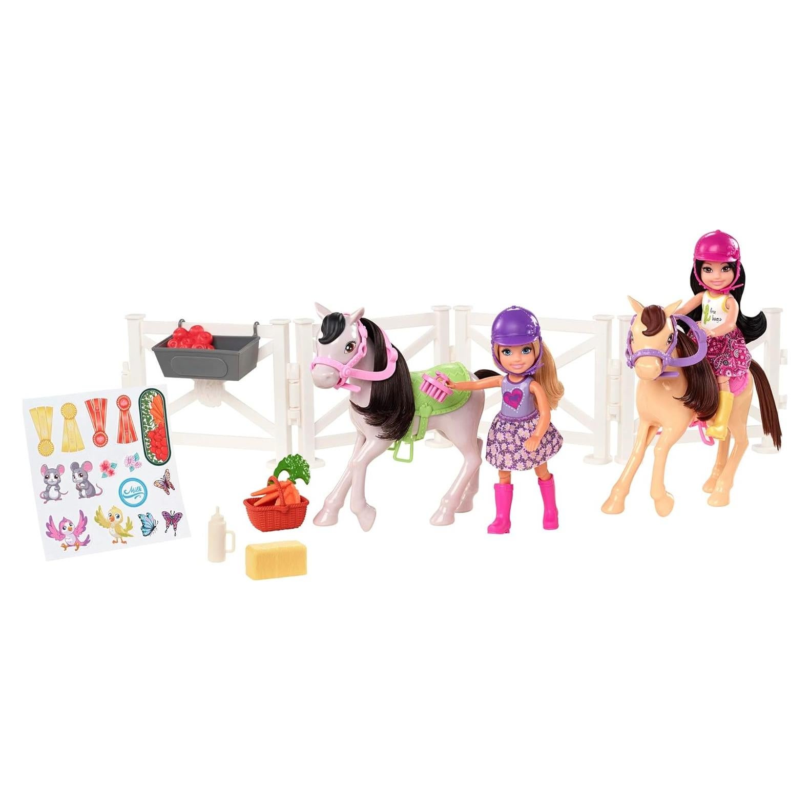 Muñeca Barbie Club Chelsea con 2 Ponis y Accesorios