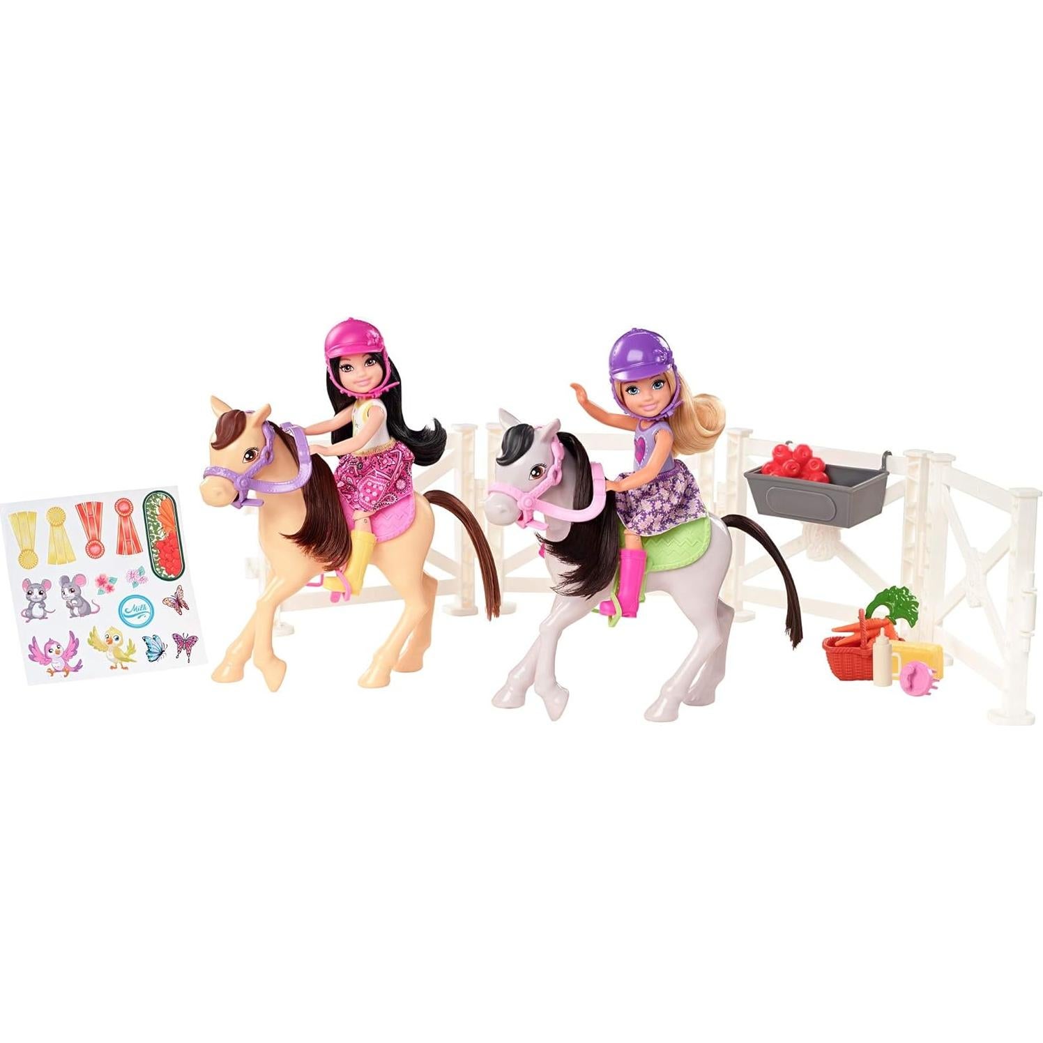 Muñeca Barbie Club Chelsea con 2 Ponis y Accesorios