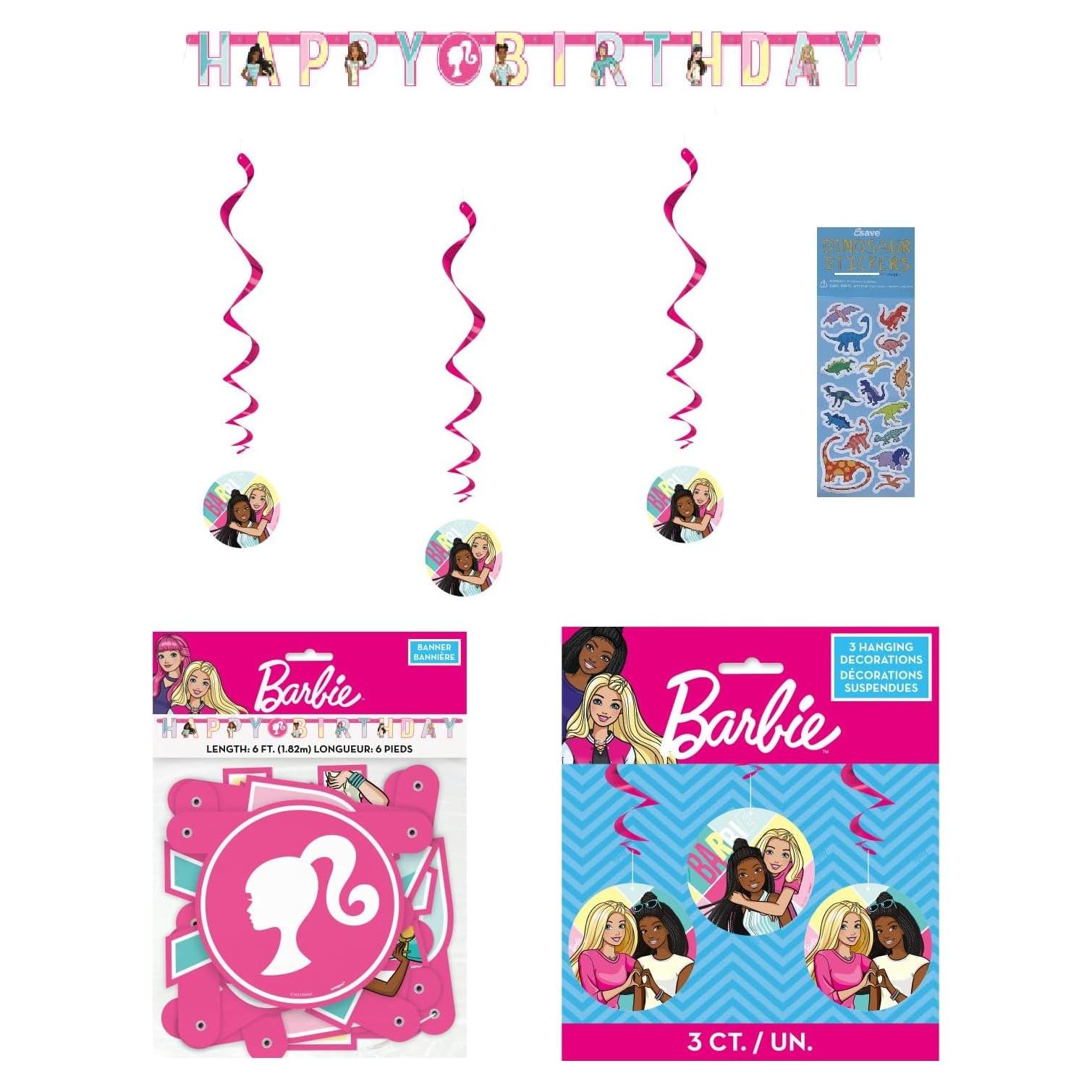 Suministros Fiesta Cumpleaños Barbie - Banner 1.83m, Decoraciones