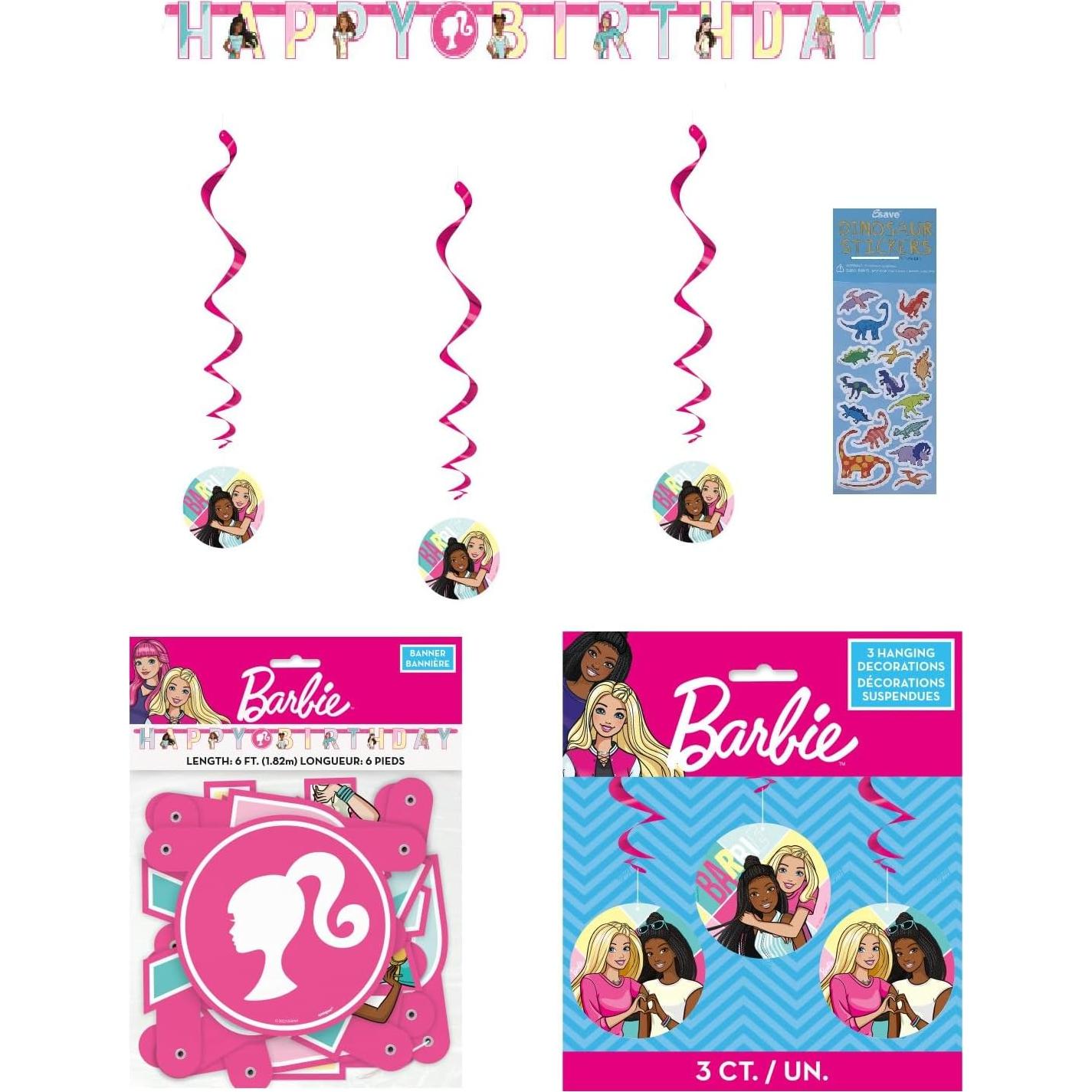Suministros Fiesta Cumpleaños Barbie - Banner 1.83m, Decoraciones