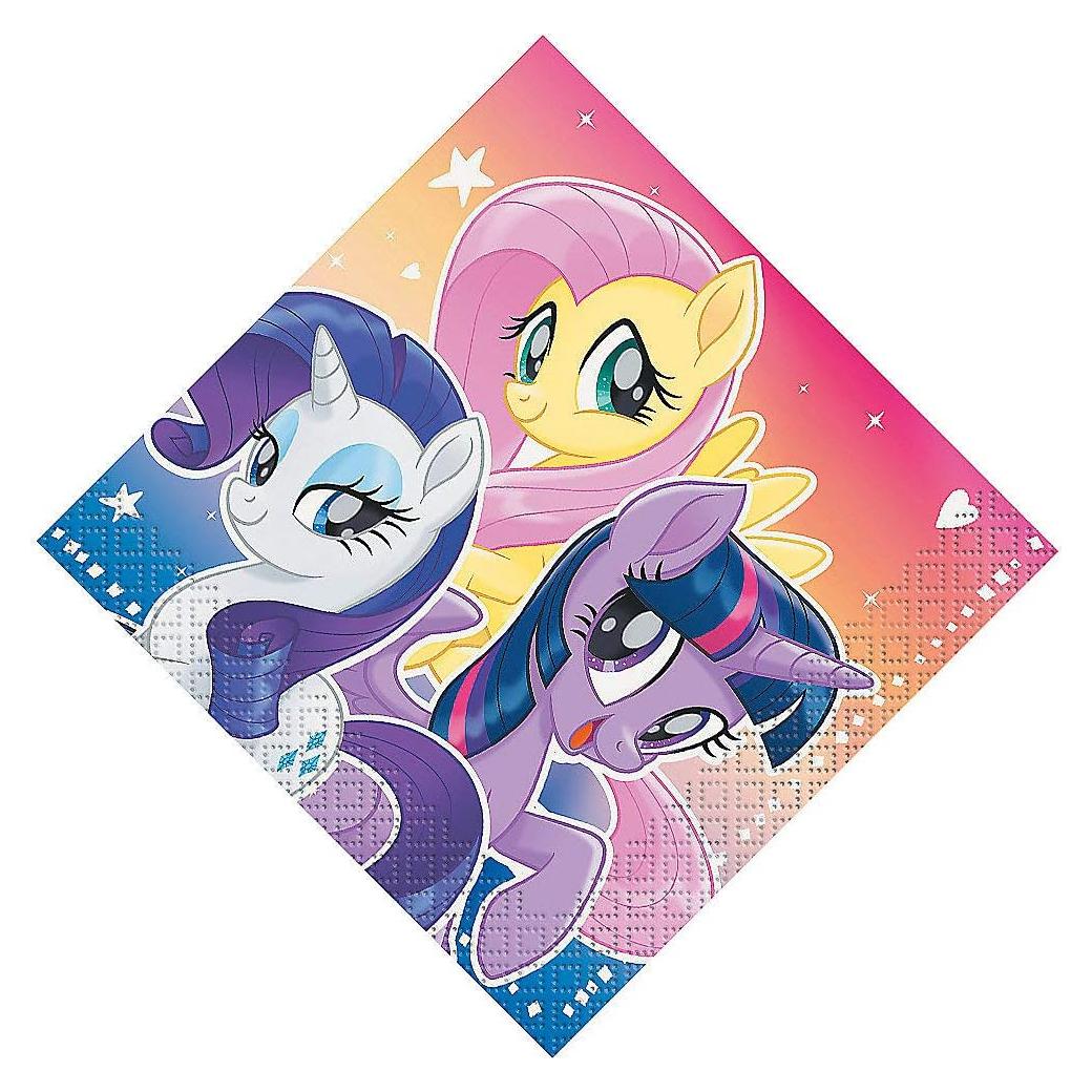 Servilletas de Bebida My Little Pony - 16 Piezas - Fiesta Infantil