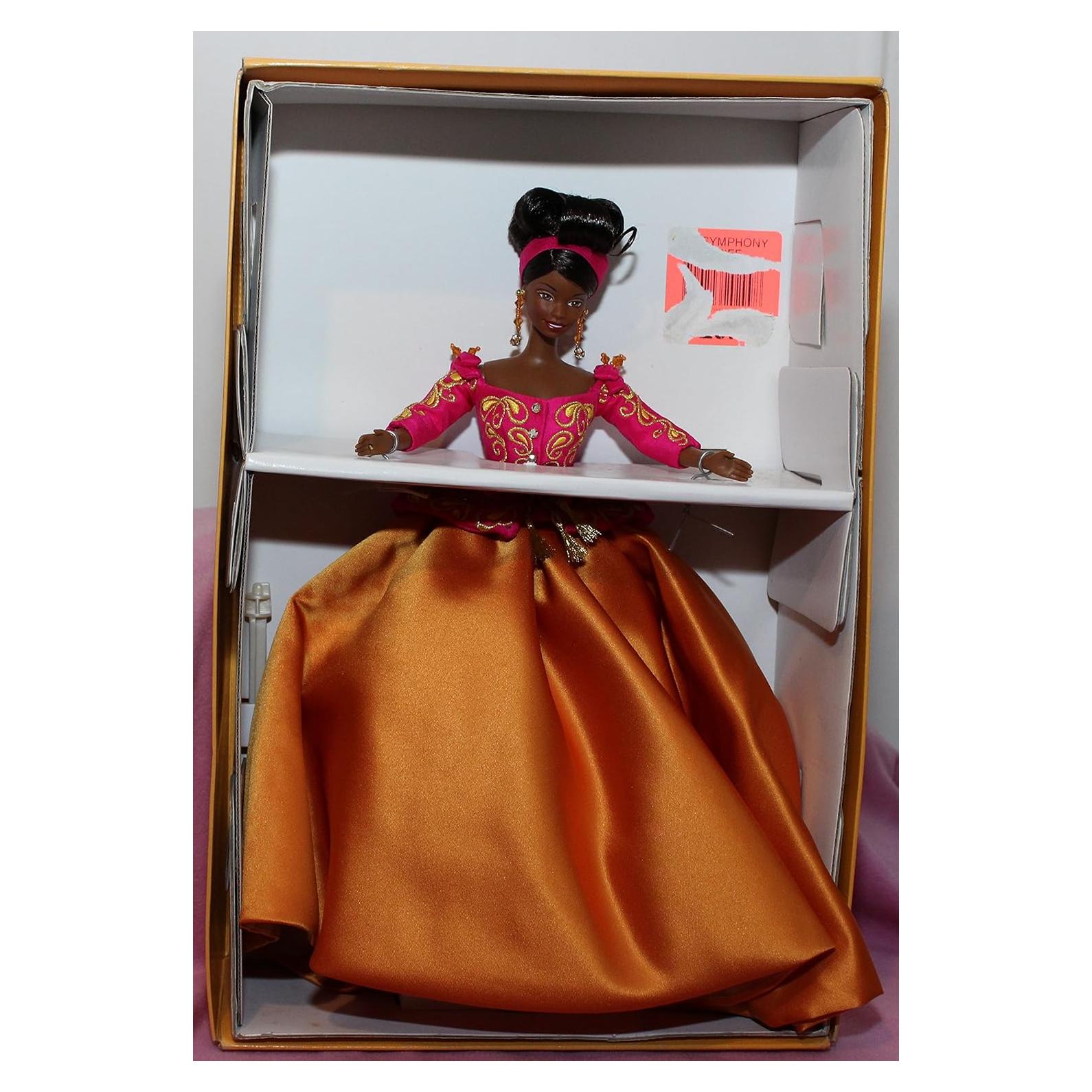 Muñeca Barbie Sinfonía de Alta Costura Chifón Afroamericana