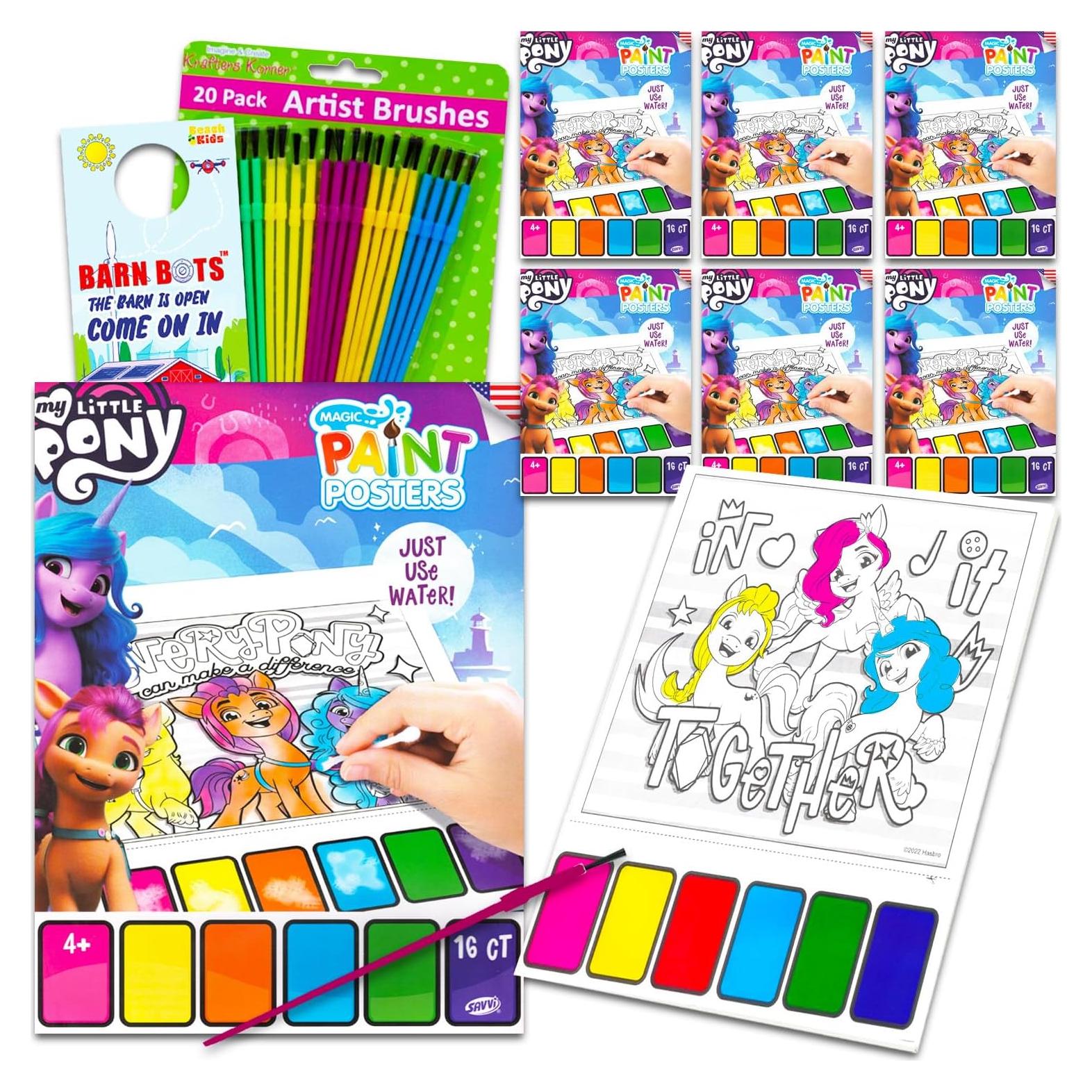 Conjunto My Little Pony - 6 Libros de Pintura Acuarela para Niñas