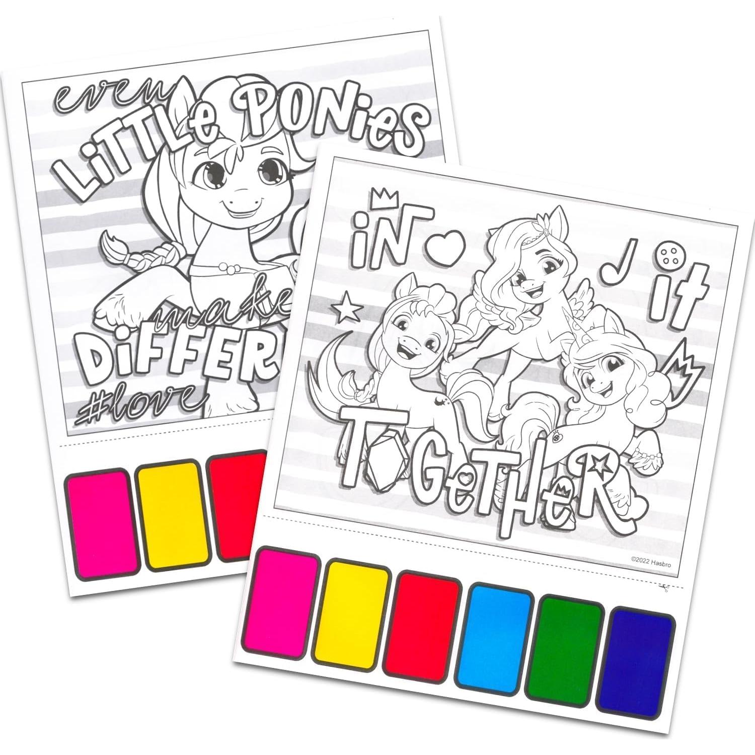 Conjunto My Little Pony - 6 Libros de Pintura Acuarela para Niñas