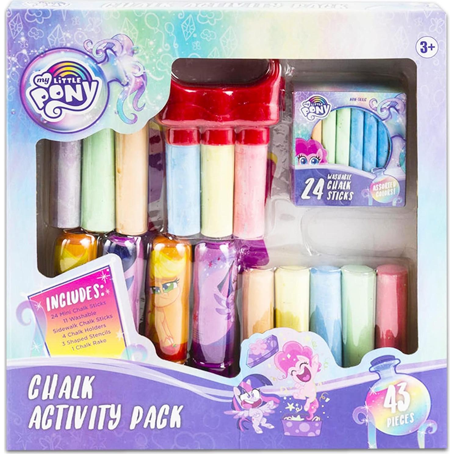 Conjunto de Tiza My Little Pony - 45 Piezas con Tatuajes