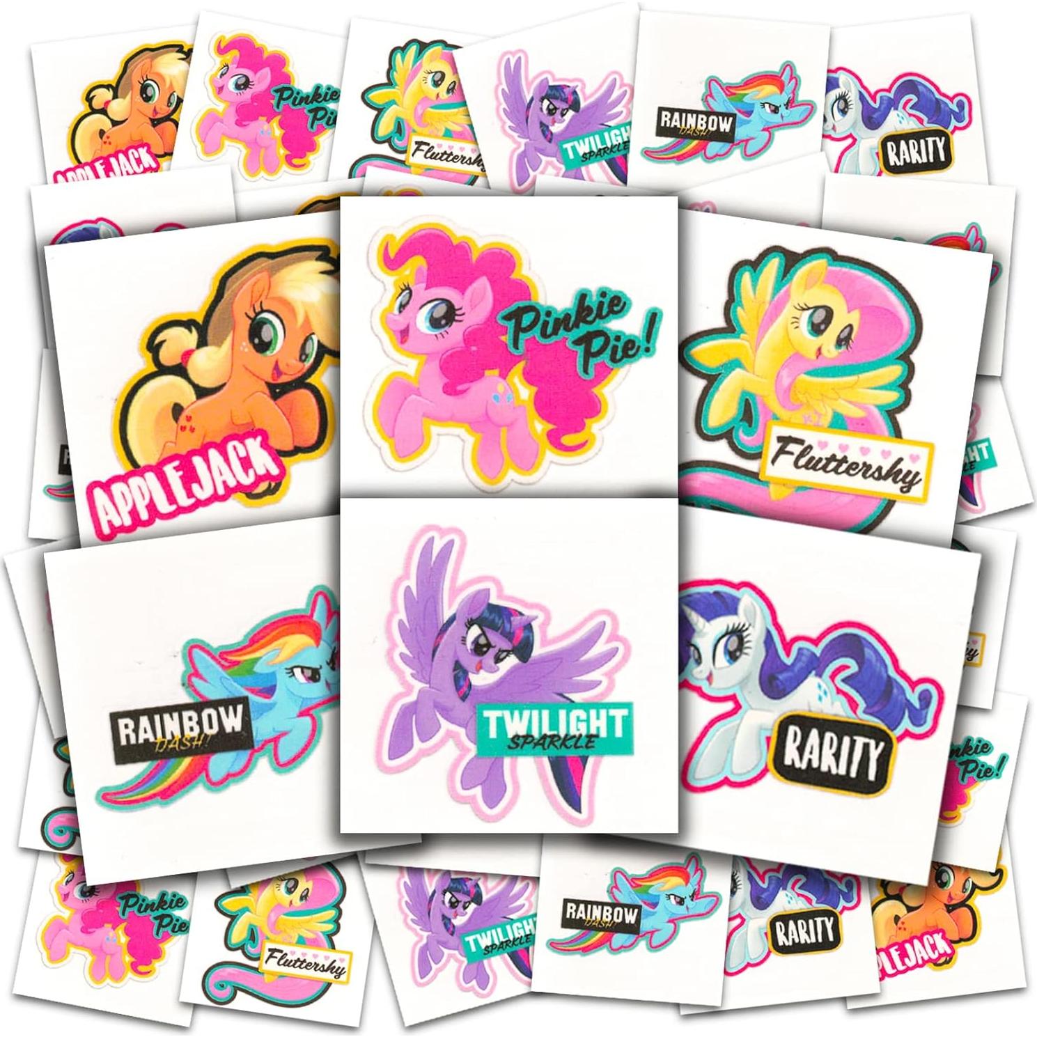 Conjunto de Tiza My Little Pony - 45 Piezas con Tatuajes