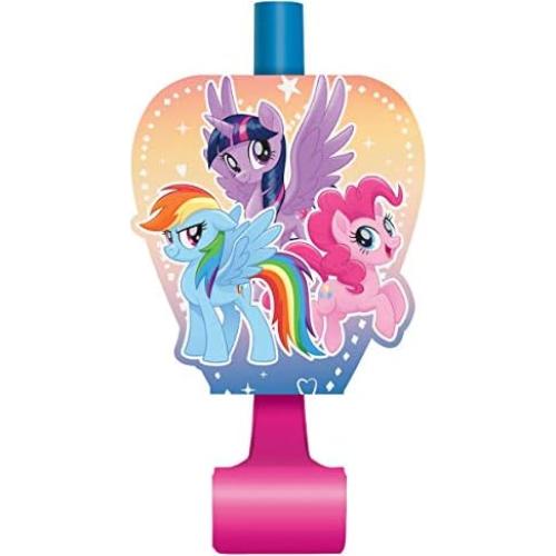 Suministros Fiesta Cumpleaños My Little Pony 16 Sopladores + Stickers
