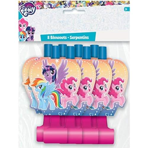Suministros Fiesta Cumpleaños My Little Pony 16 Sopladores + Stickers