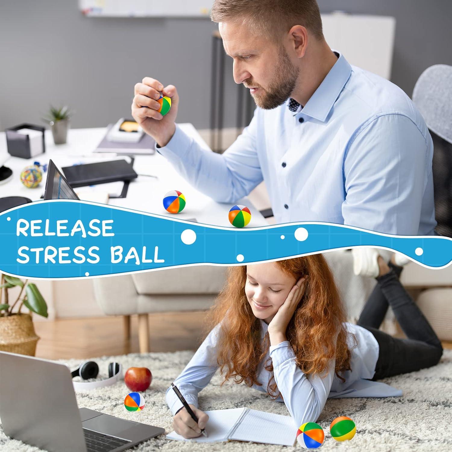 70 Mini Pelotas de Playa Arcoíris Sosation 4 cm para Fiesta