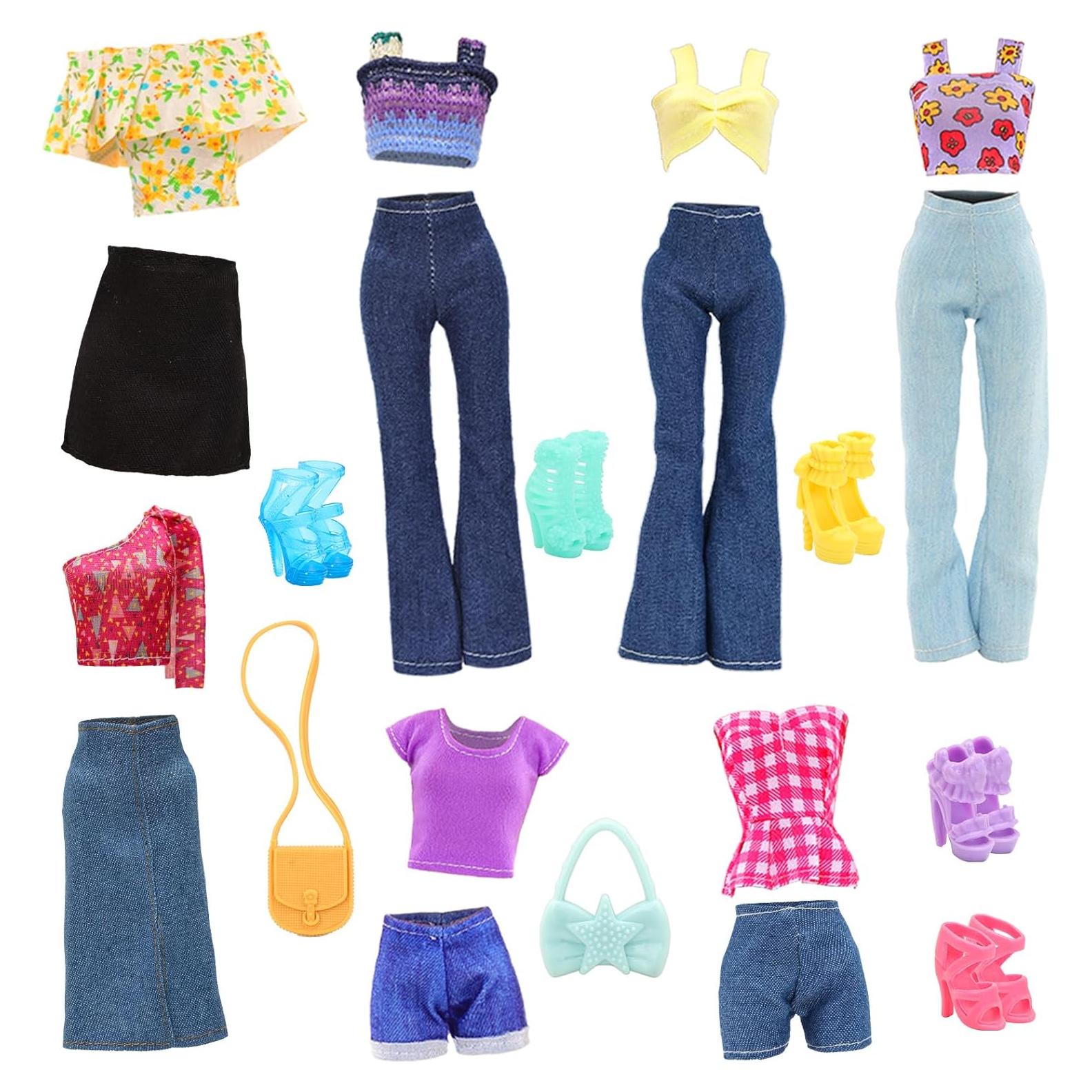 BARWA 17 Pcs Ropa de Muñeca y Accesorios para Niñas 29 cm