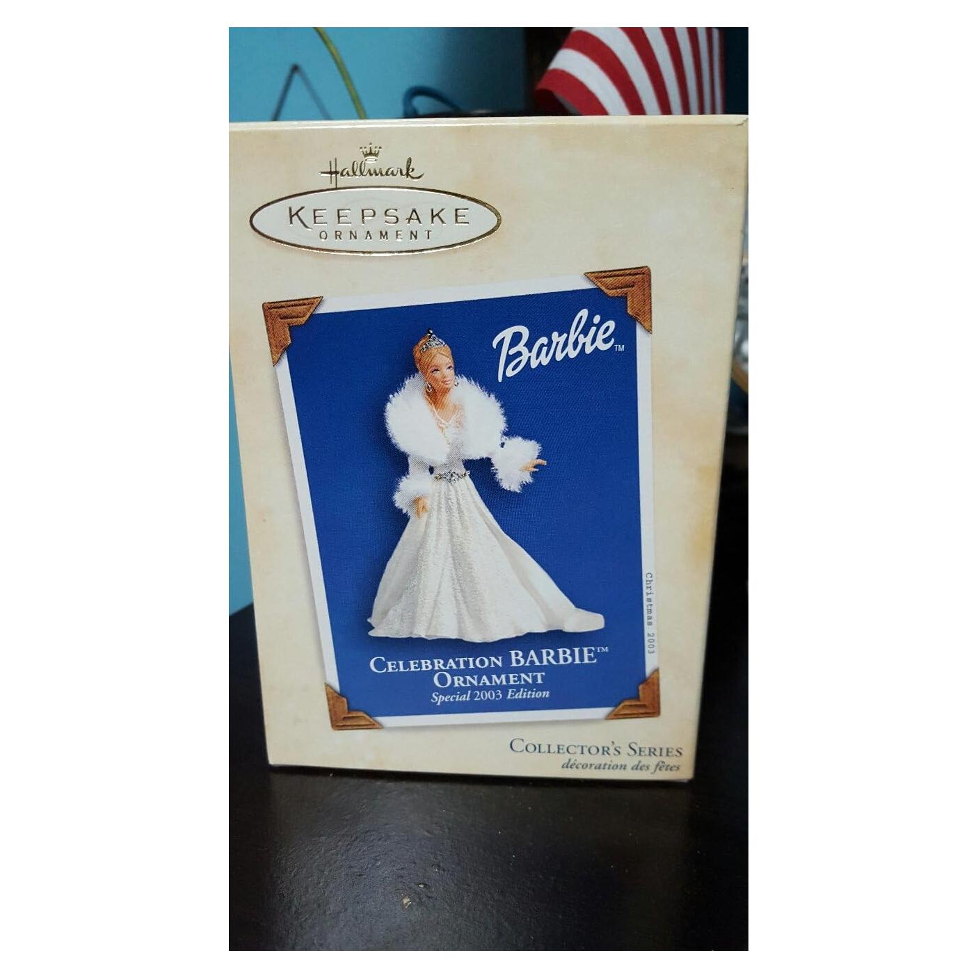 Adorno Colgante Barbie Celebración 2003 QX2459 - Pelaje Sintético