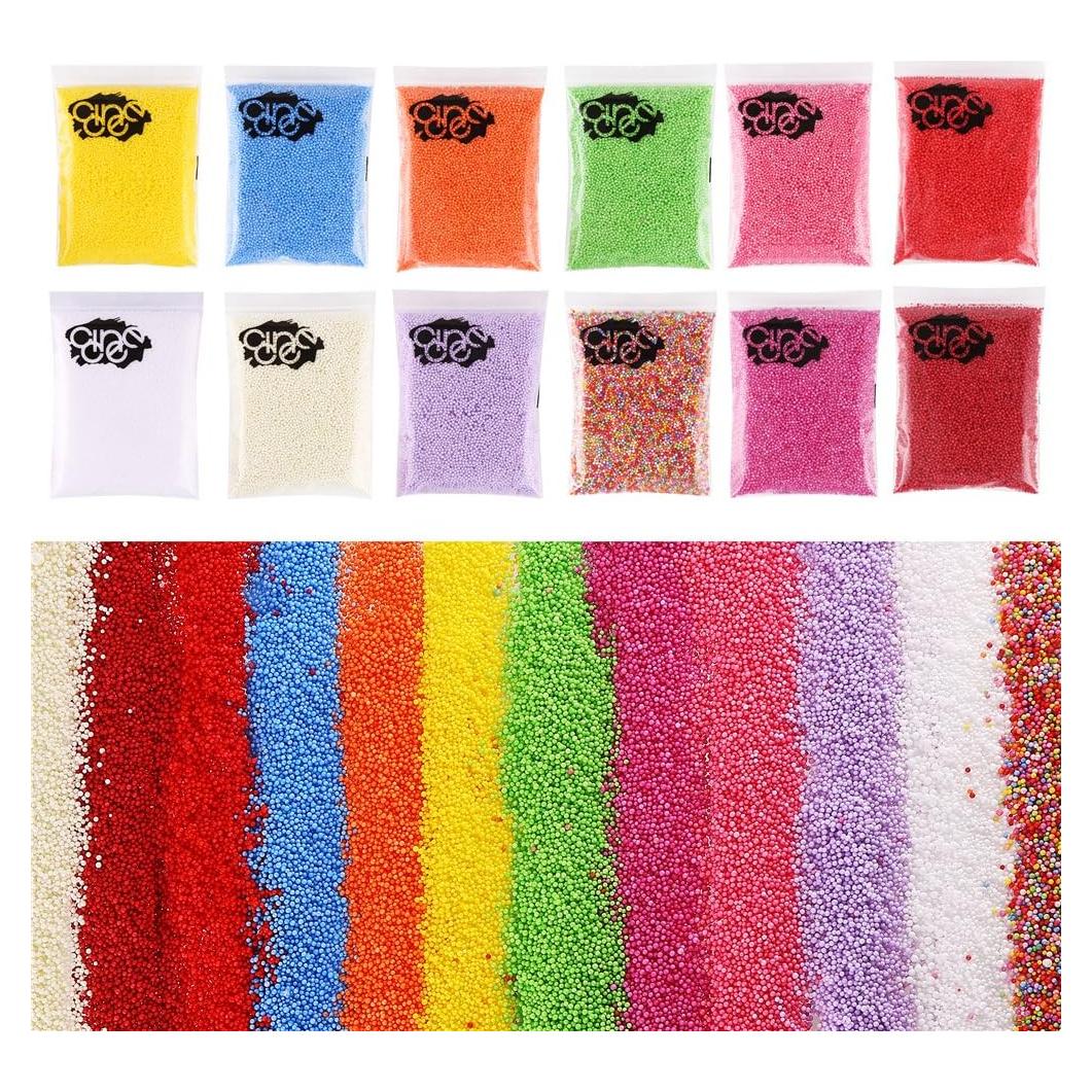Mini Bolas de Espuma DECORA 240000 Piezas 2-3mm 12 Colores