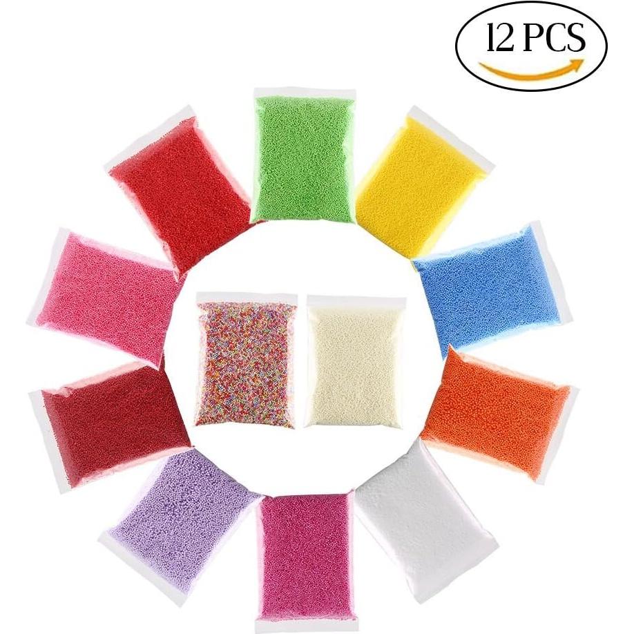 Mini Bolas de Espuma DECORA 240000 Piezas 2-3mm 12 Colores