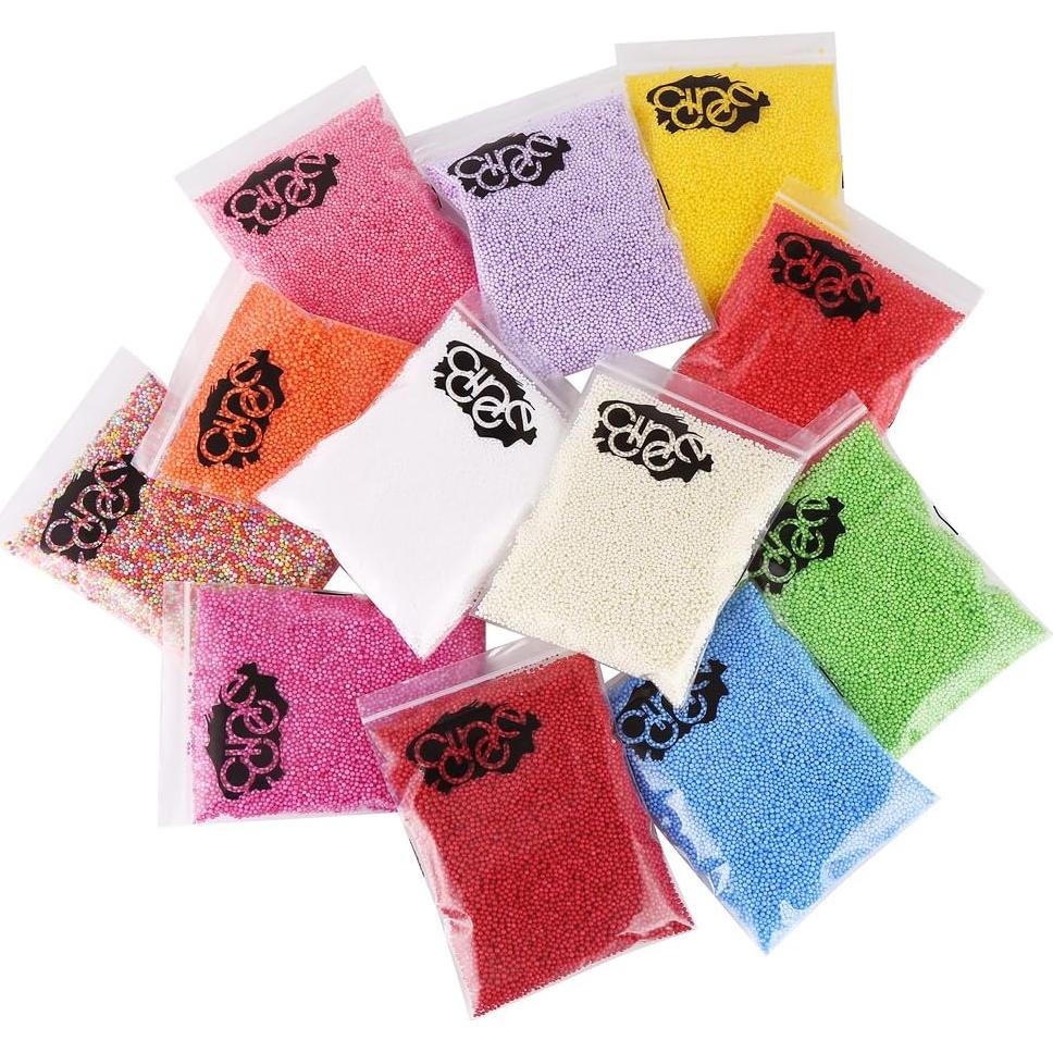 Mini Bolas de Espuma DECORA 240000 Piezas 2-3mm 12 Colores