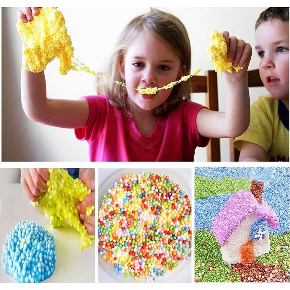 Mini Bolas de Espuma DECORA 240000 Piezas 2-3mm 12 Colores