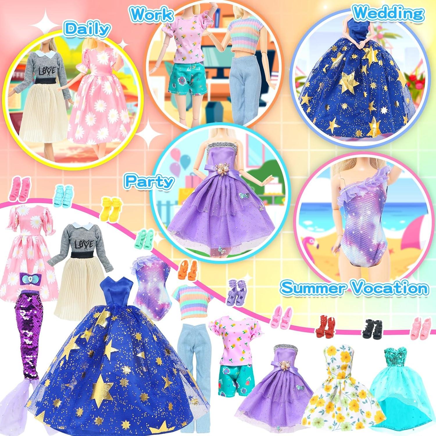 Conjunto de Ropa para Muñeca 11.5" BLIJOLA 24 Piezas