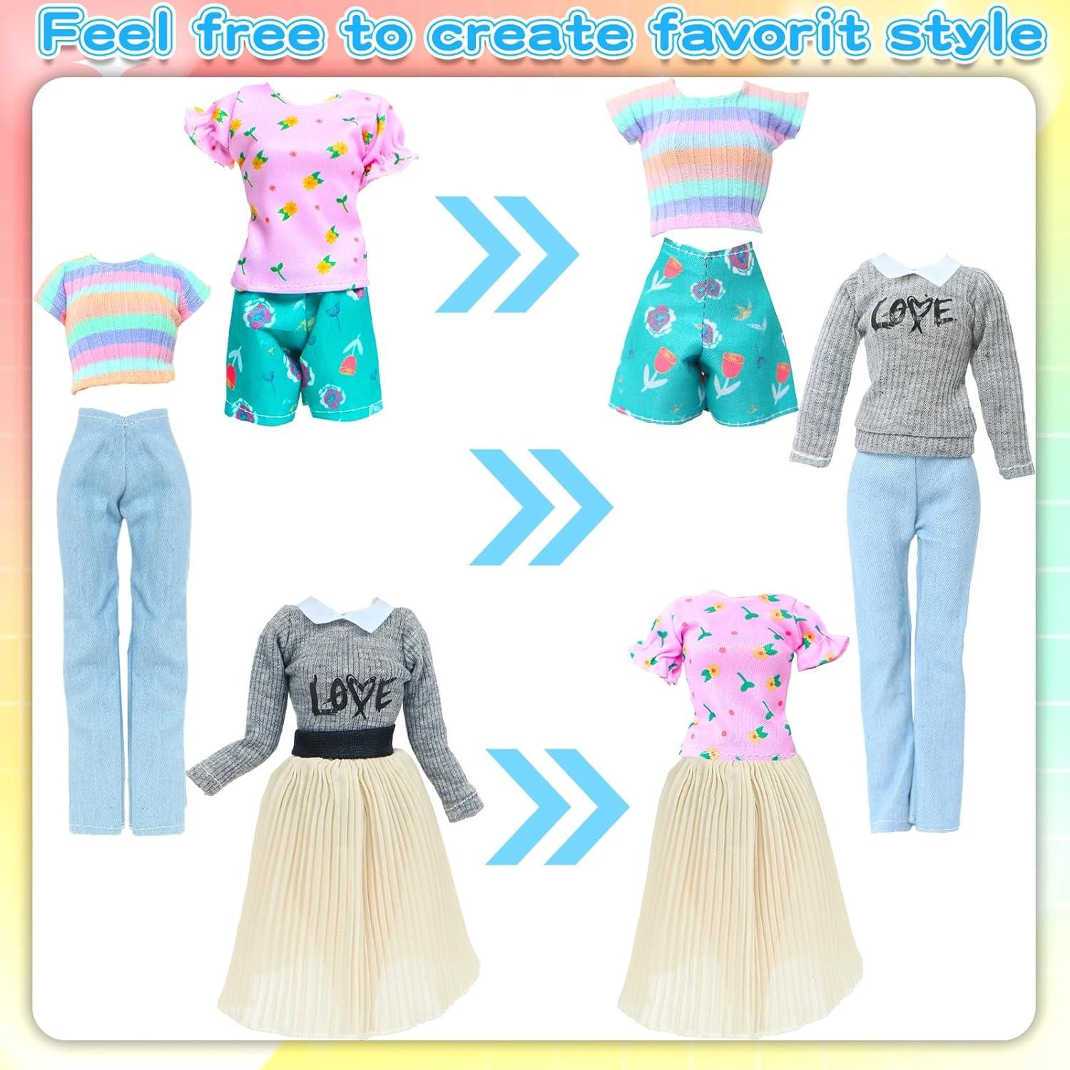 Conjunto de Ropa para Muñeca 11.5" BLIJOLA 24 Piezas