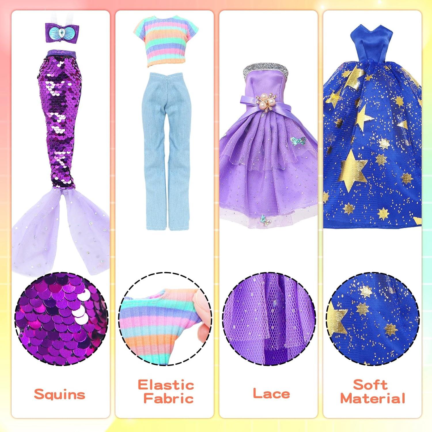 Conjunto de Ropa para Muñeca 11.5" BLIJOLA 24 Piezas