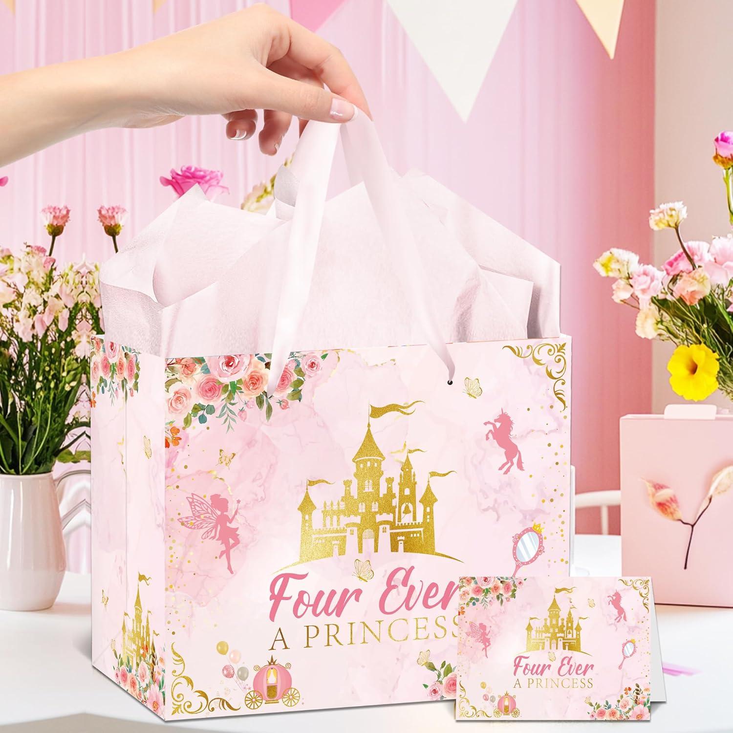 Bolsa de Regalo Cumpleaños EoBeCy Princesa 30x13.5x24.9cm