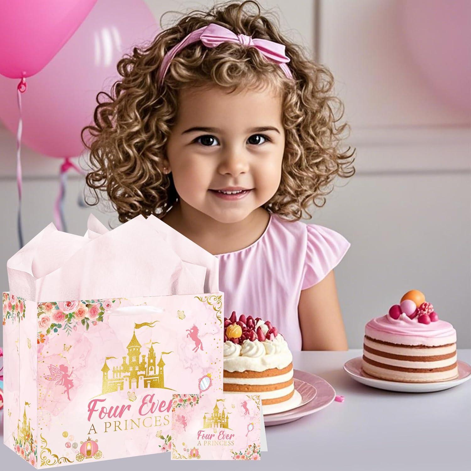 Bolsa de Regalo Cumpleaños EoBeCy Princesa 30x13.5x24.9cm