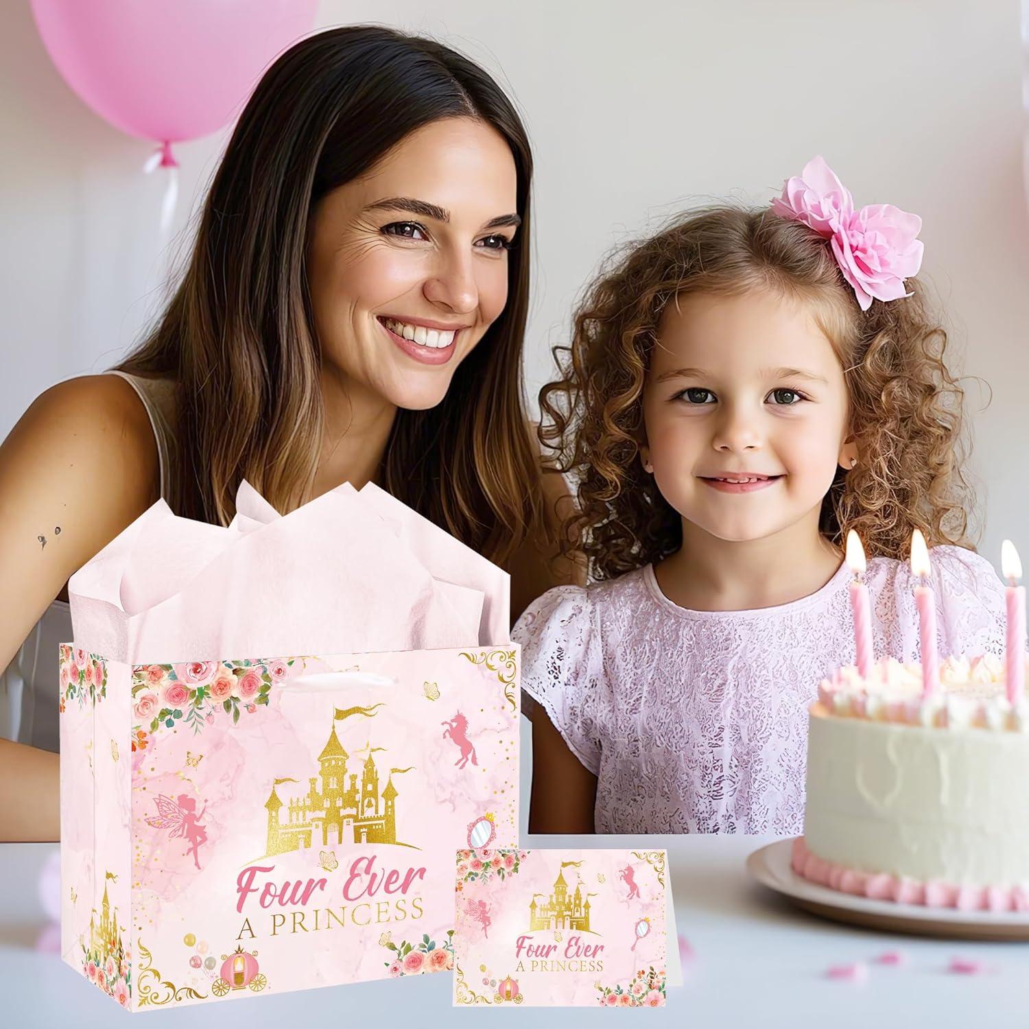 Bolsa de Regalo Cumpleaños EoBeCy Princesa 30x13.5x24.9cm