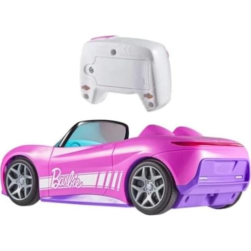 Coche Convertible RC Barbie Hot Wheels con 2 Muñecas