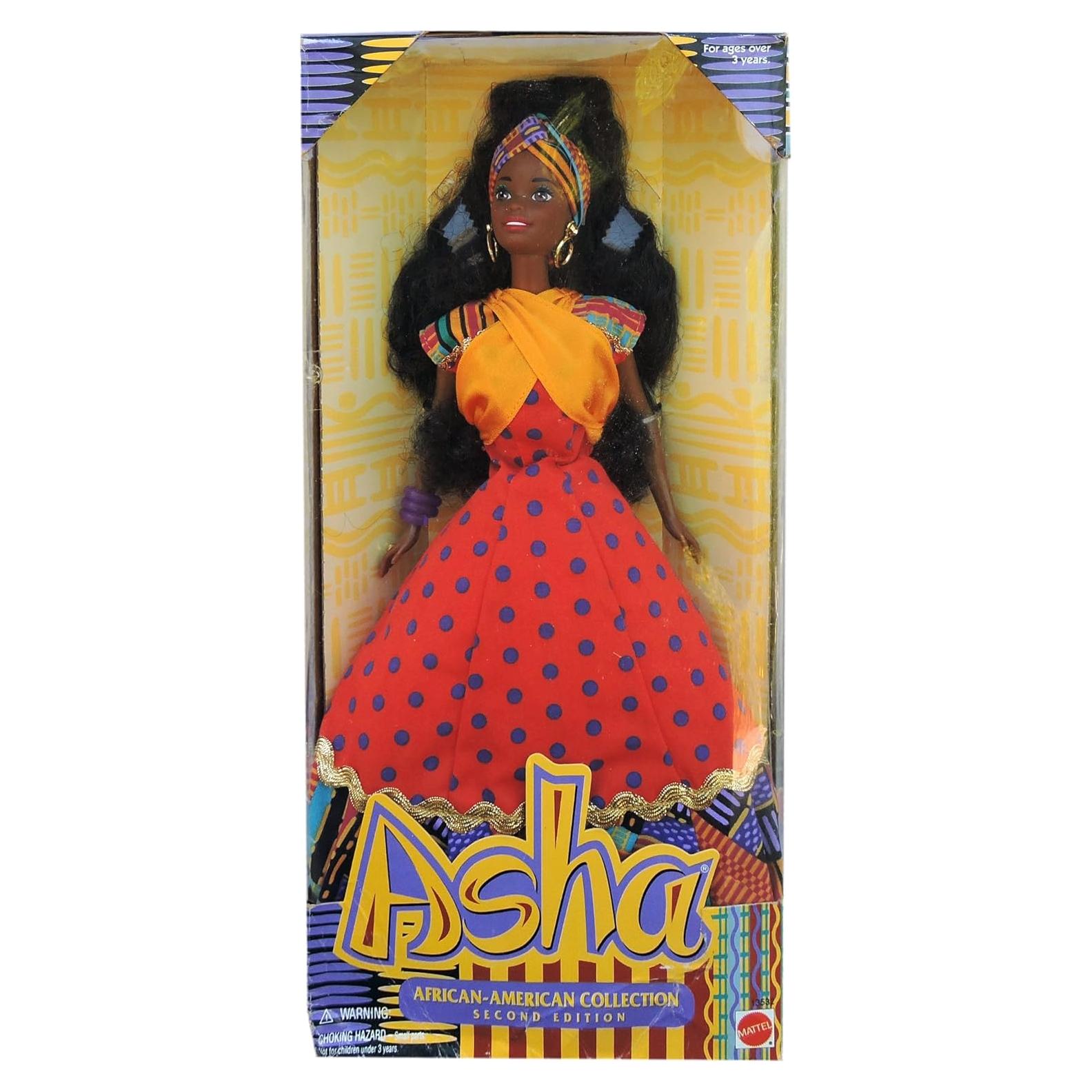 Muñeca Coleccionable Barbie Asha Afroamericana 30.48 cm