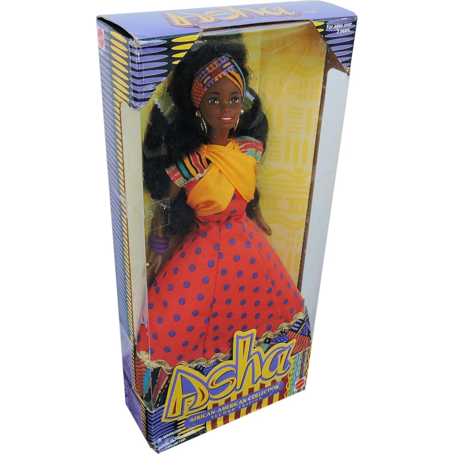 Muñeca Coleccionable Barbie Asha Afroamericana 30.48 cm