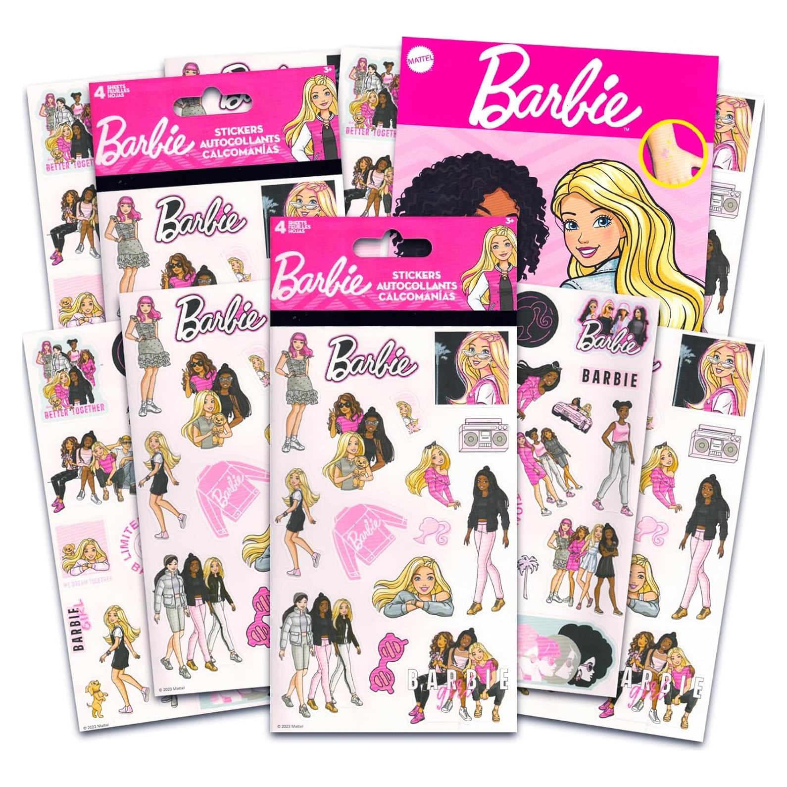 Conjunto de Stickers y Tatuajes Temporales Barbie - 100+ Piezas