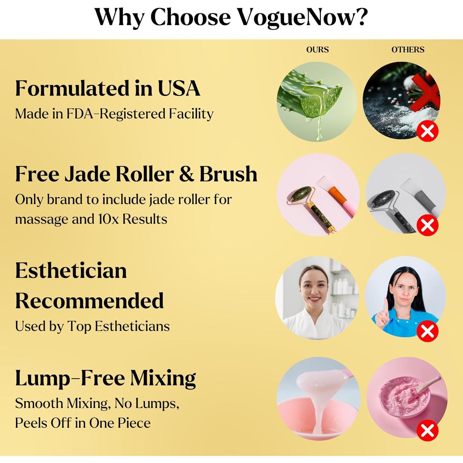 Mascarilla Facial Jelly VogueNow 24K Oro Hidratante 651g