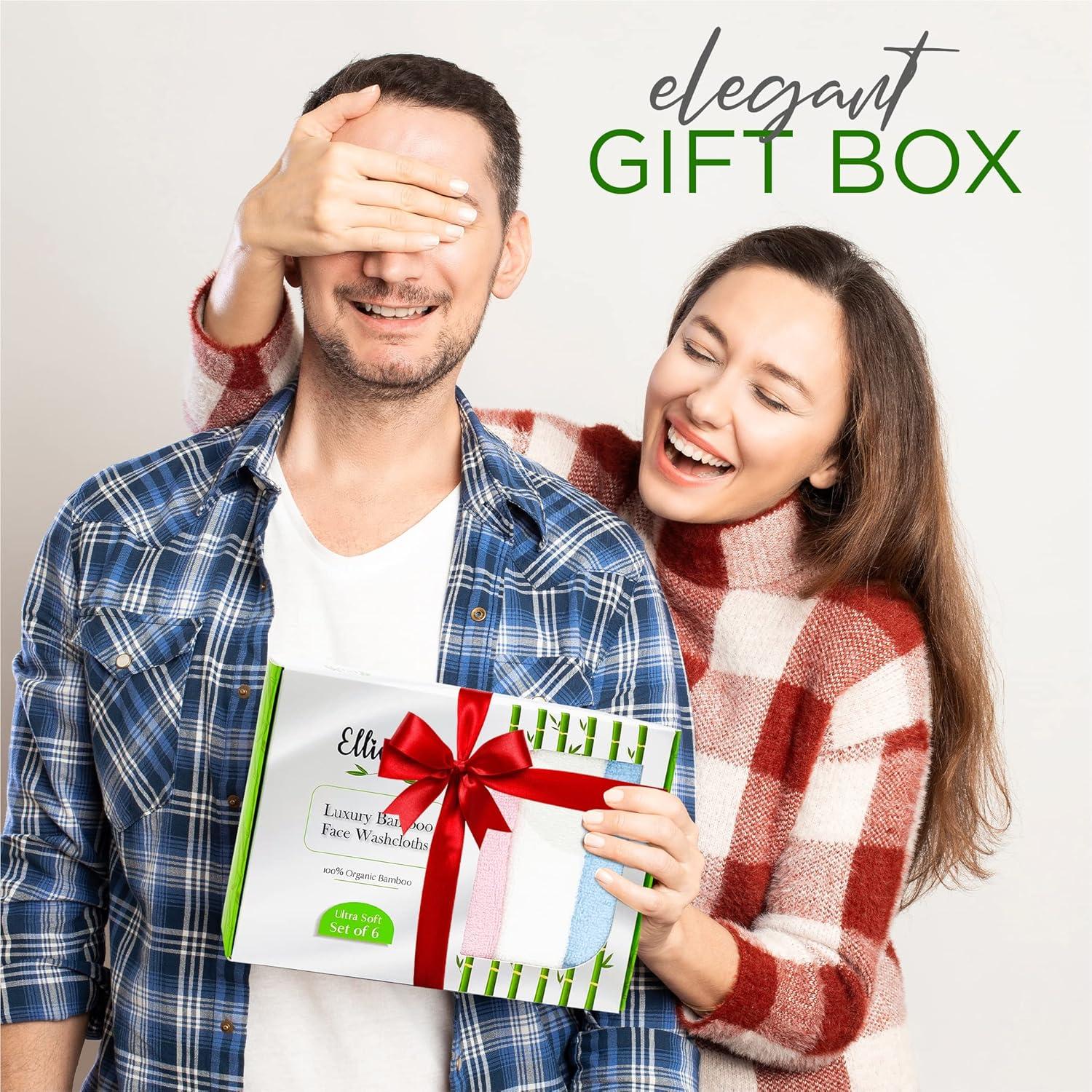 Toallitas Faciales Reutilizables Ellie Cove 100% Rayón Bambú Set 6