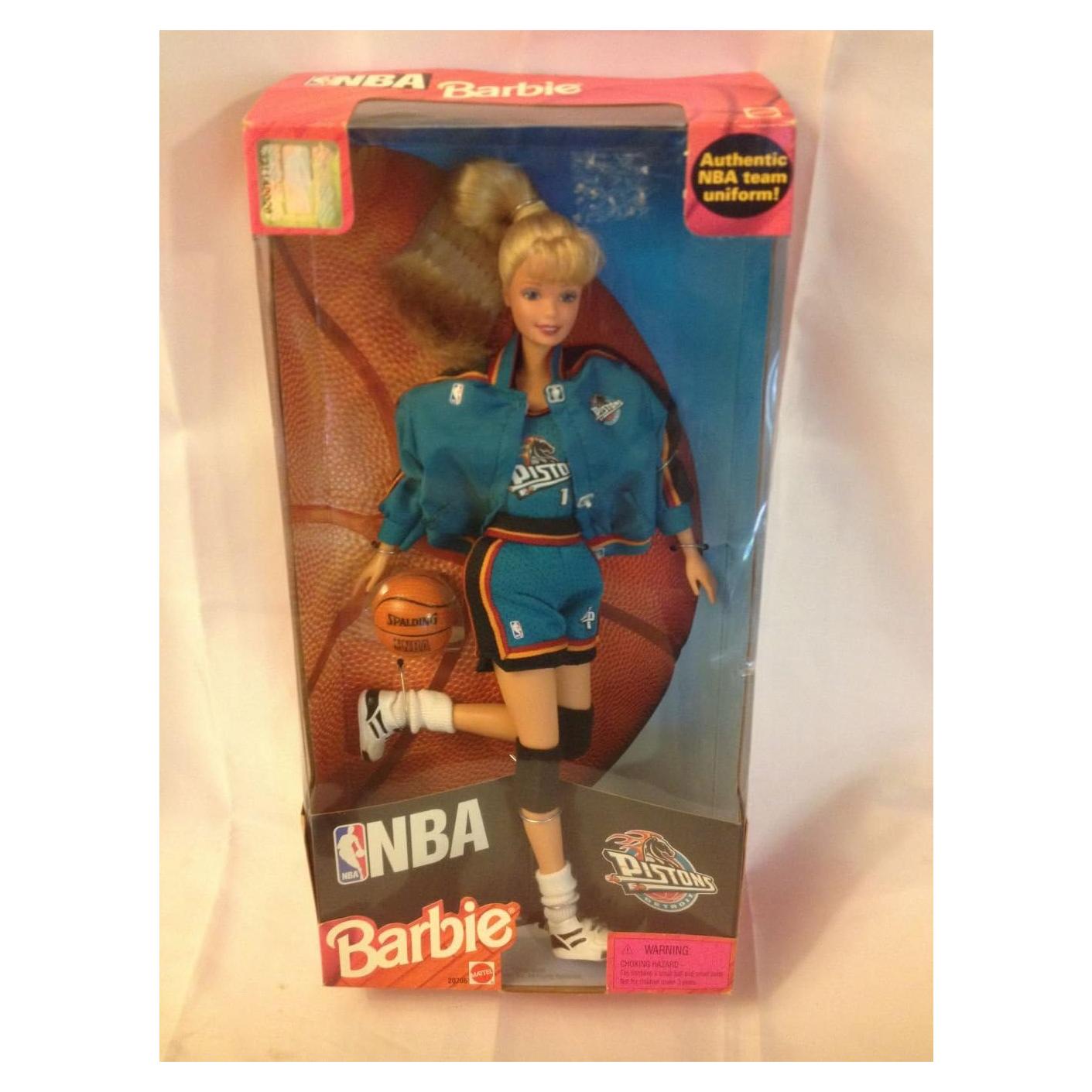 Muñeca Barbie NBA Pistons Mattel 33x17x6.6 cm