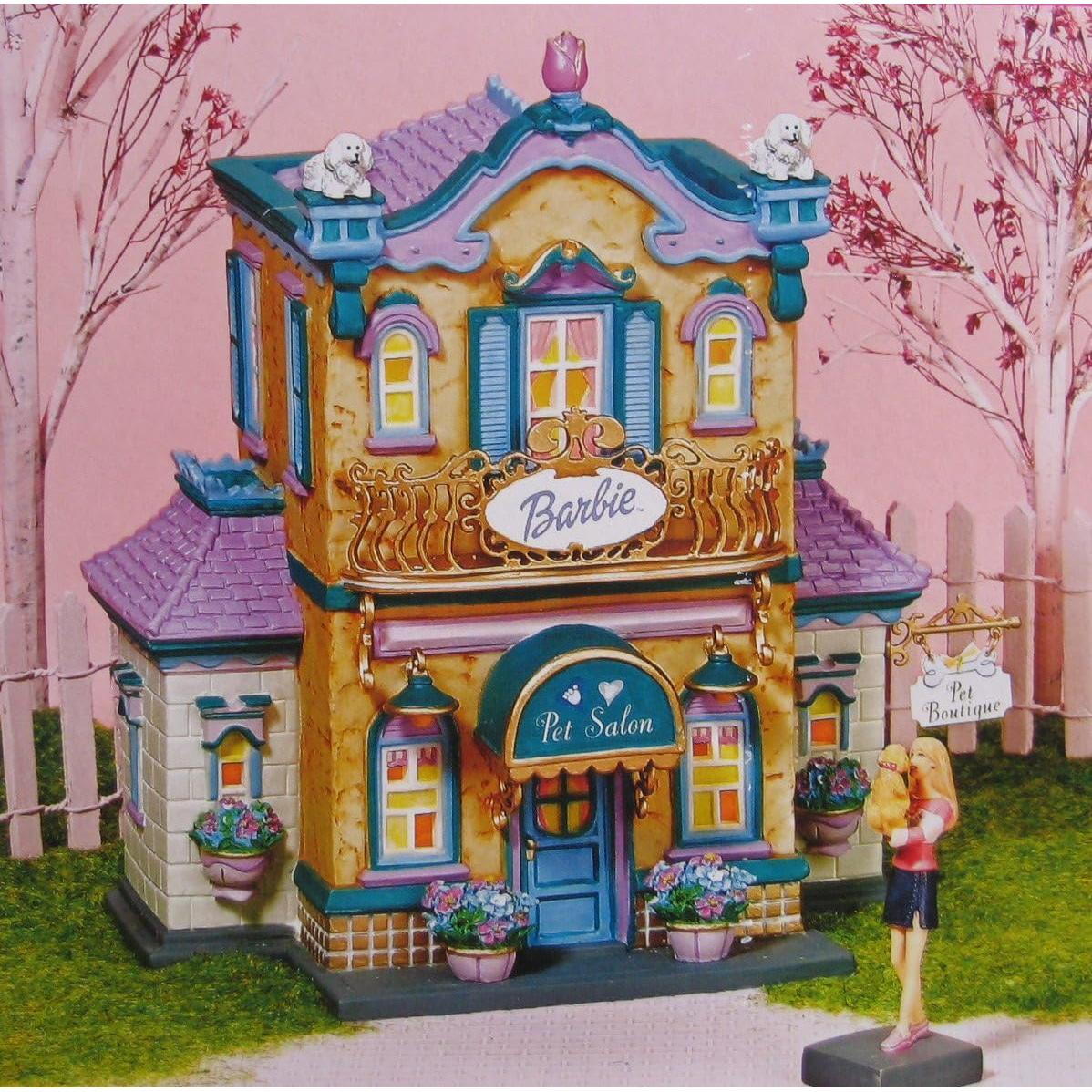 Salón de Mascotas Barbie 2003 - Department 56 con Luces