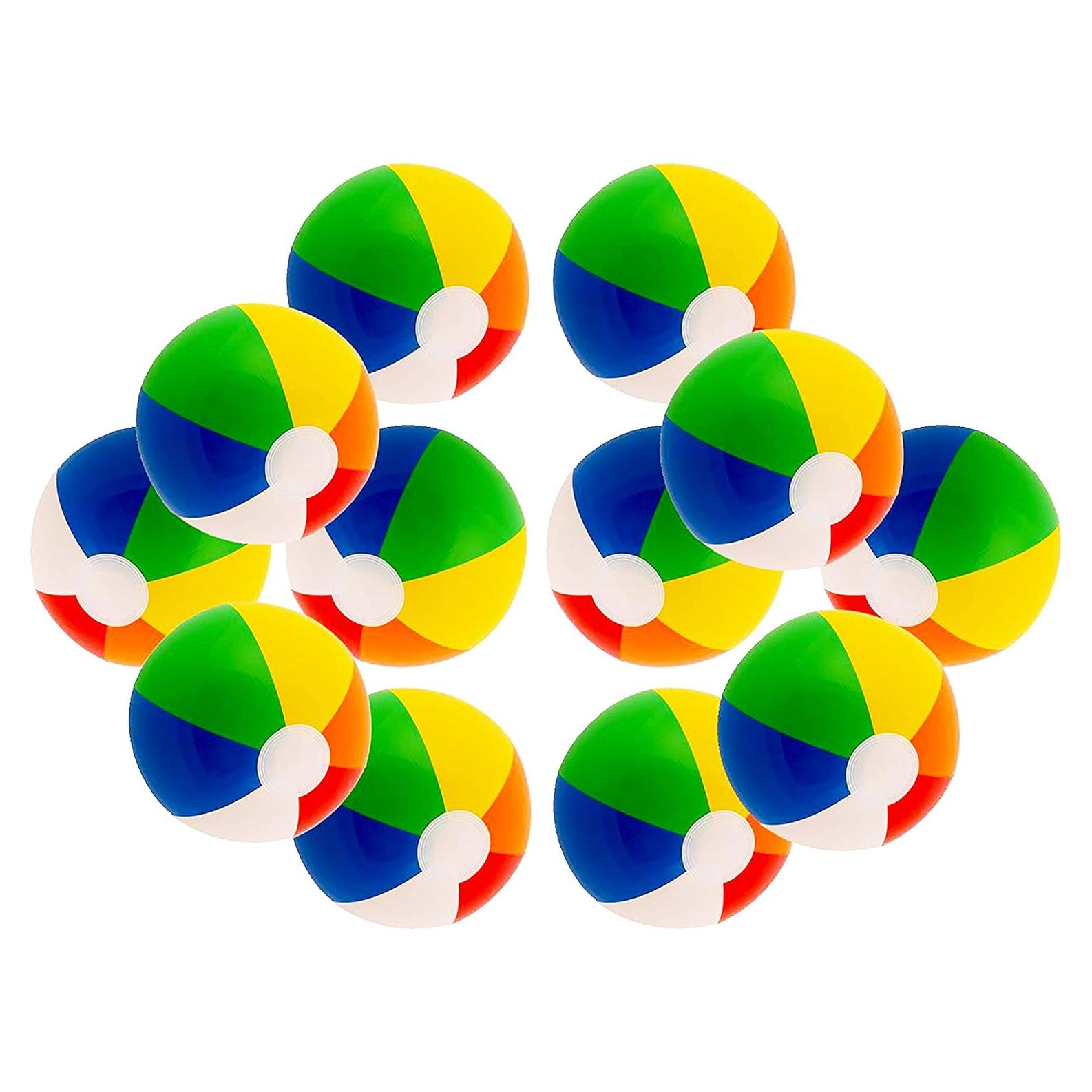 Paquete de 12 Pelotas de Playa Inflables Big Mo Multicolor