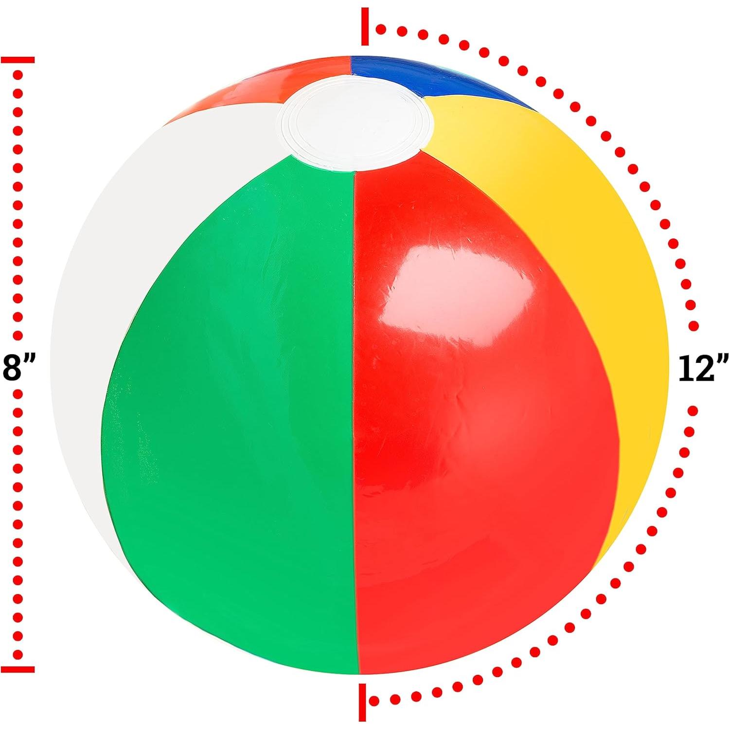 Paquete de 12 Pelotas de Playa Inflables Big Mo Multicolor