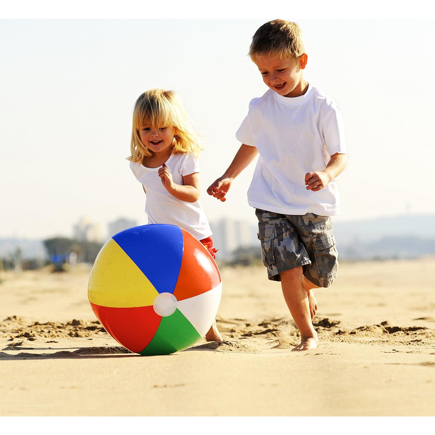 Paquete de 12 Pelotas de Playa Inflables Big Mo Multicolor