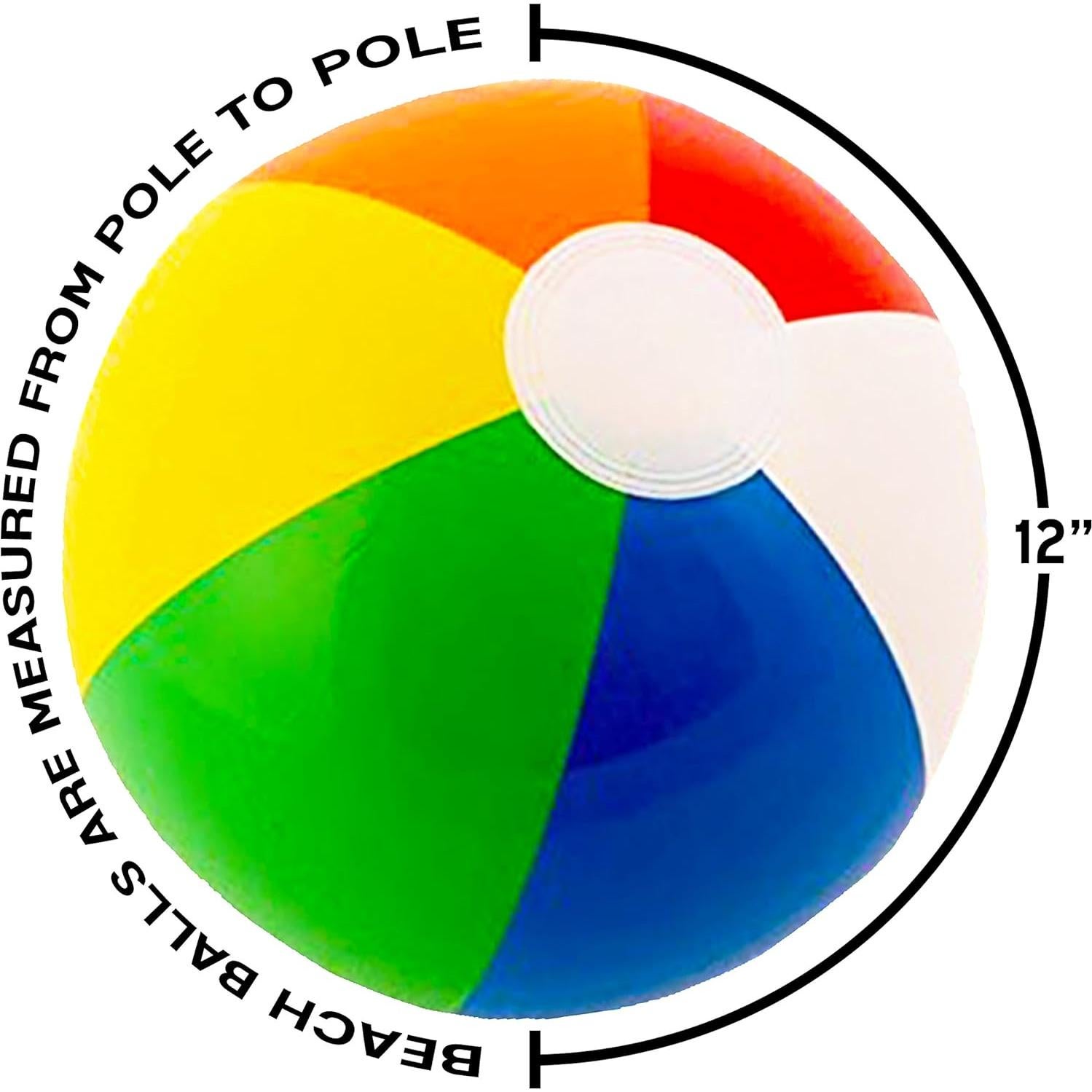 Paquete de 12 Pelotas de Playa Inflables Big Mo Multicolor