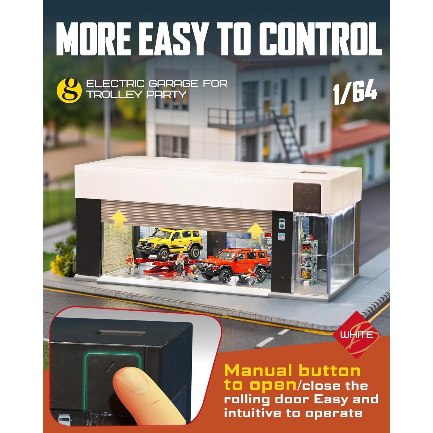 Estuche de exhibición MOCBURIKU 1:64 con luces LED y control por voz