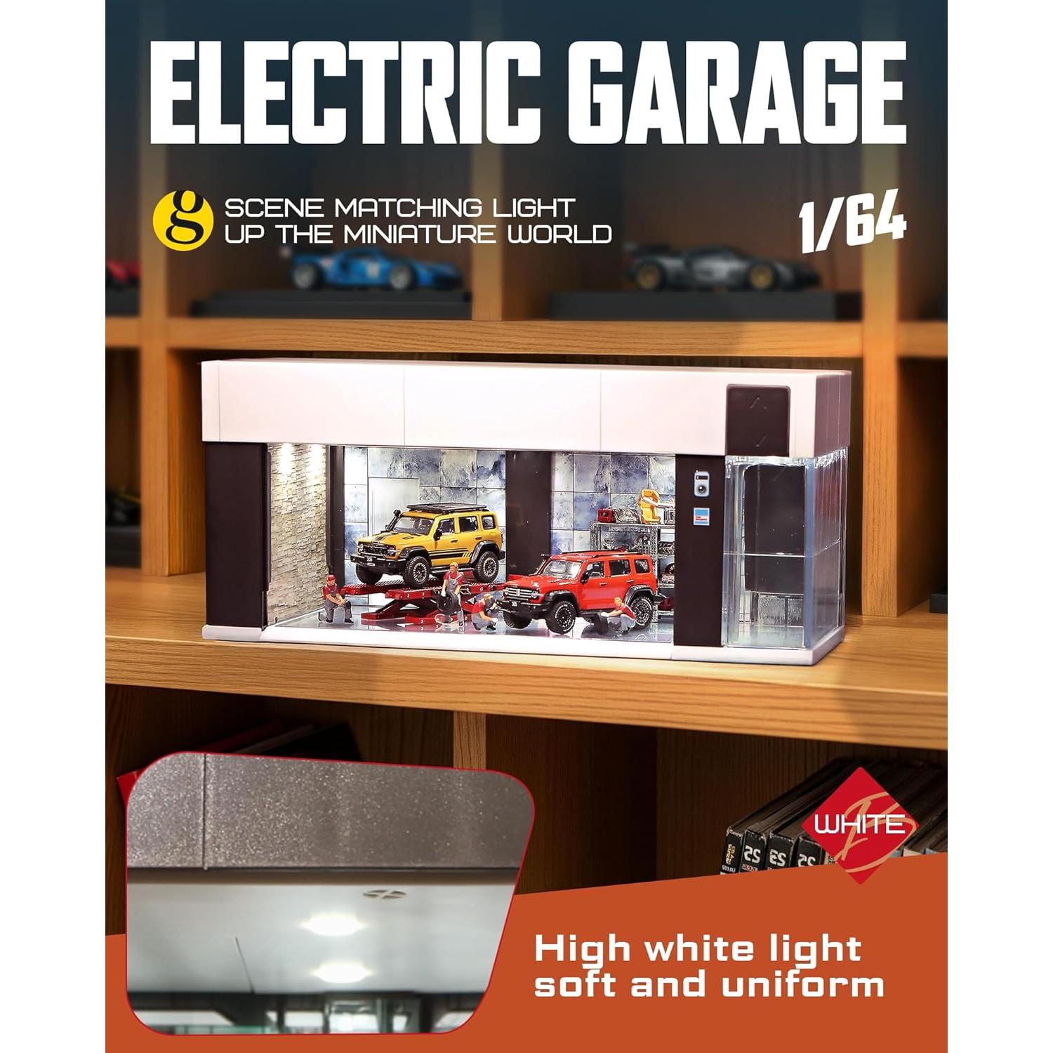 Estuche de exhibición MOCBURIKU 1:64 con luces LED y control por voz