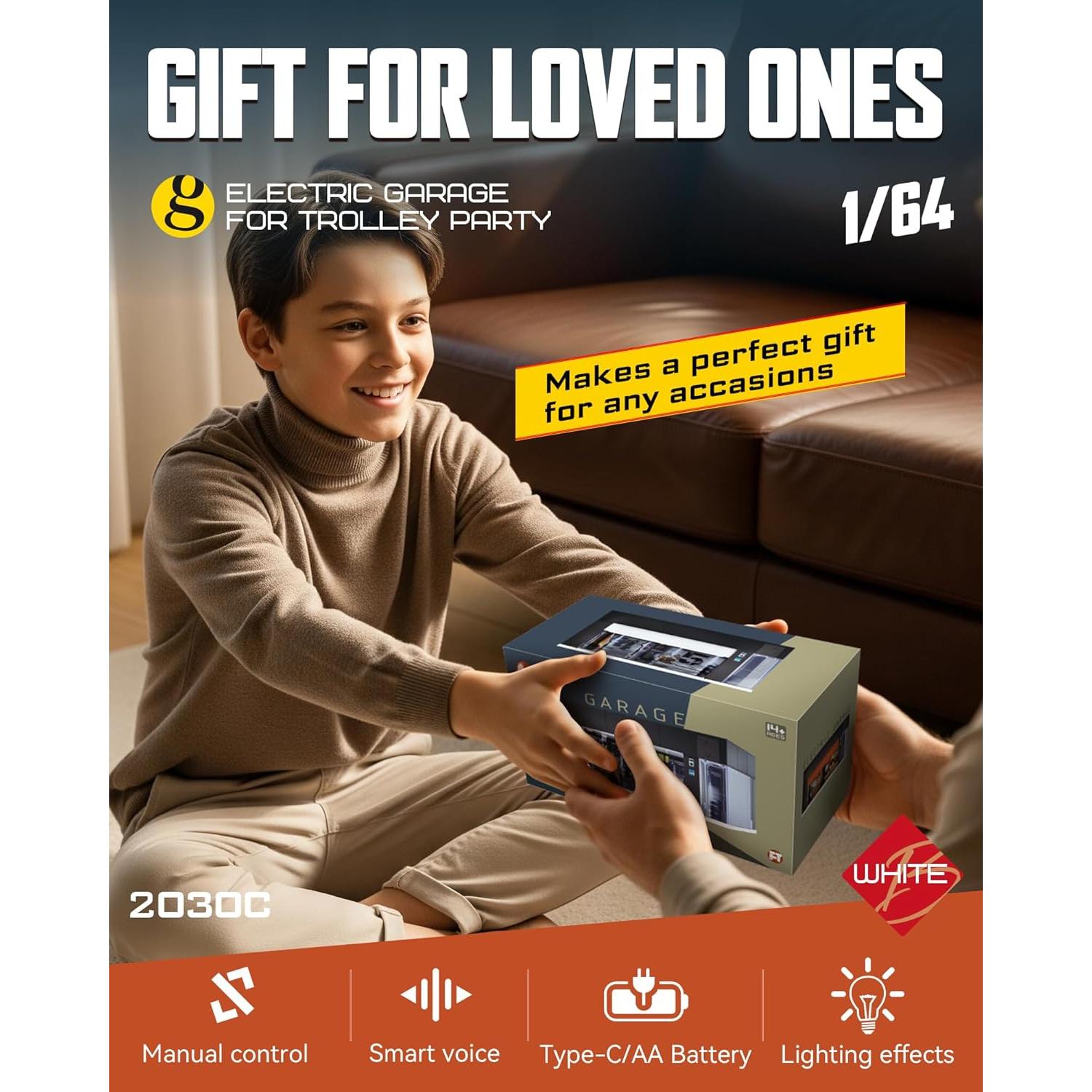 Estuche de exhibición MOCBURIKU 1:64 con luces LED y control por voz