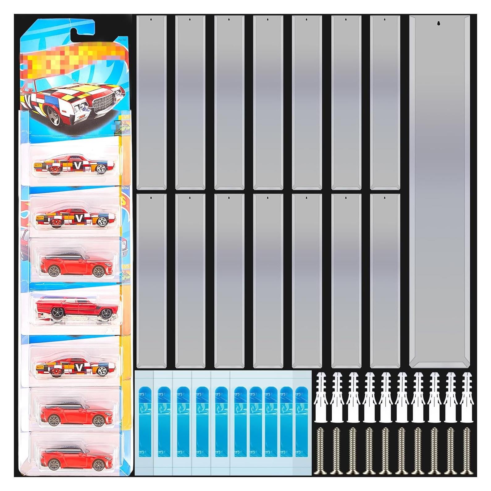 Expositores de Automóviles RattanView 15 Pcs Montados en Pared