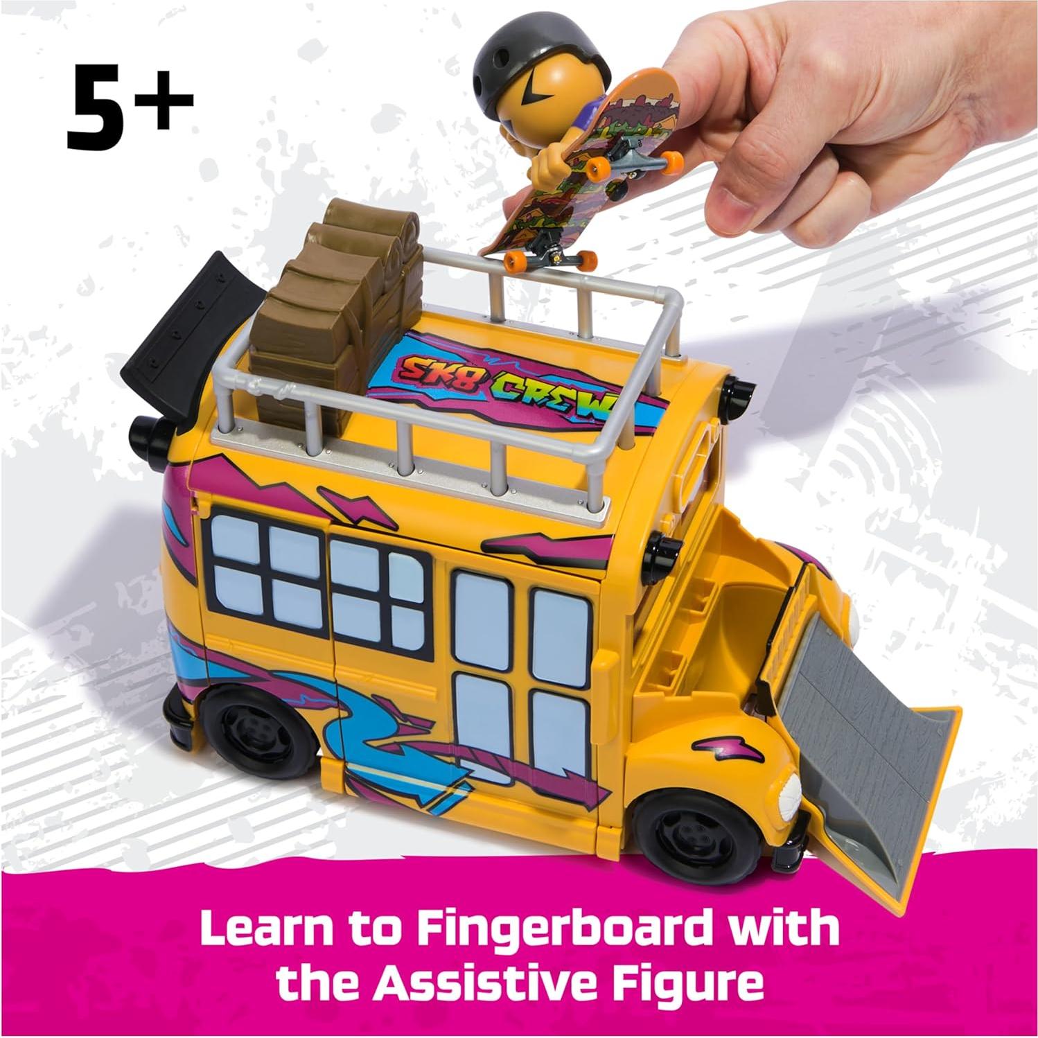 Autobús Sk8 2-en-1 Tech Deck con Fingerboard y Figura