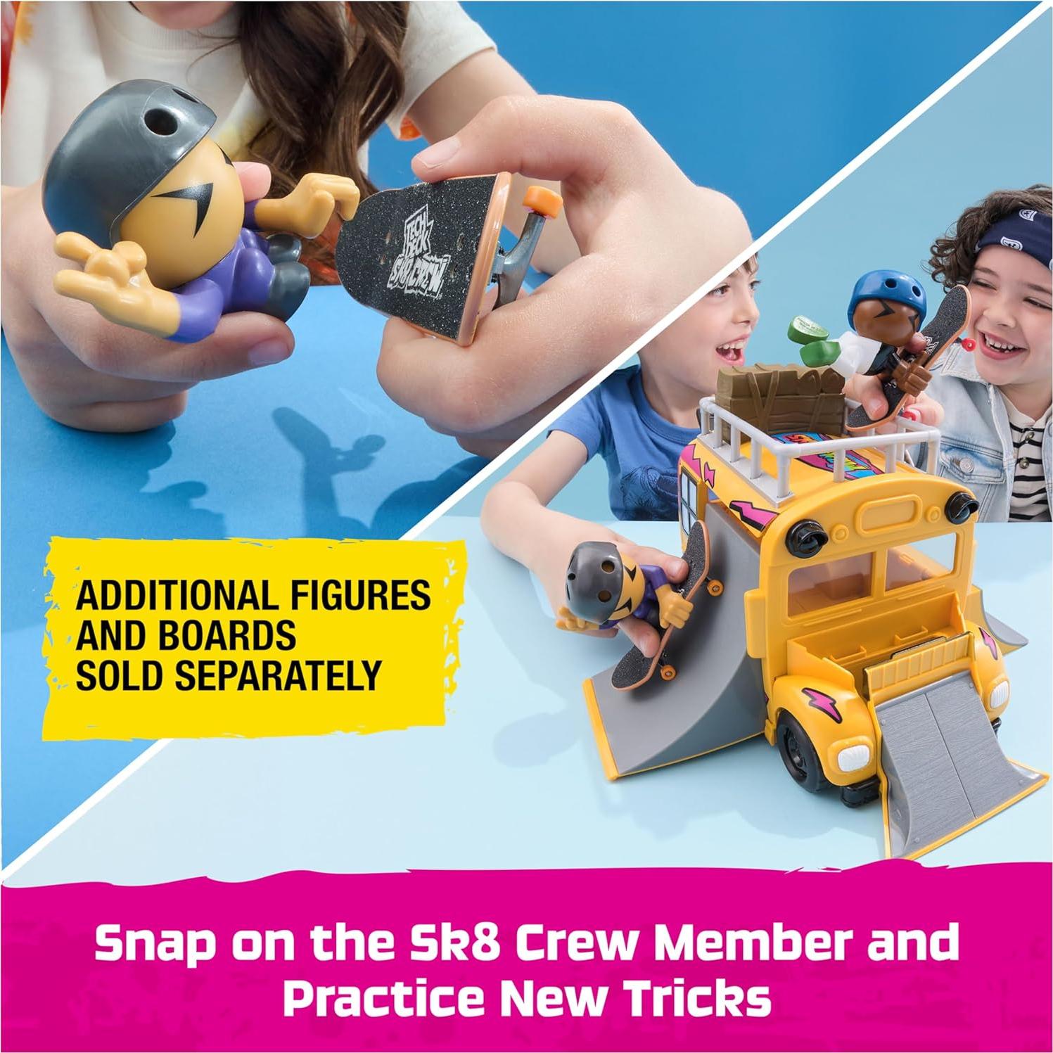 Autobús Sk8 2-en-1 Tech Deck con Fingerboard y Figura